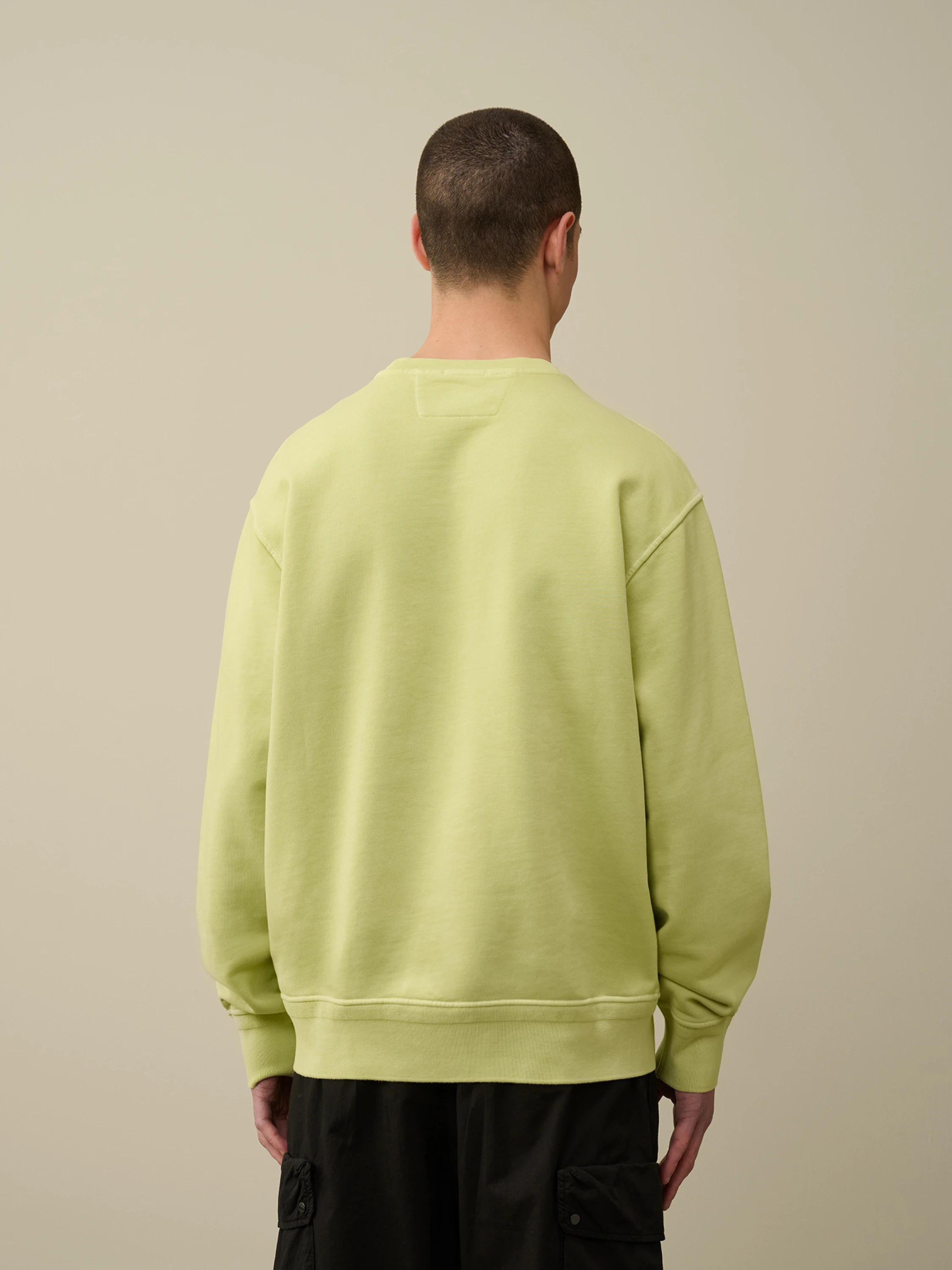 Свитшот C.P. Company Cotton Diagonal Fleece Logo White Pear