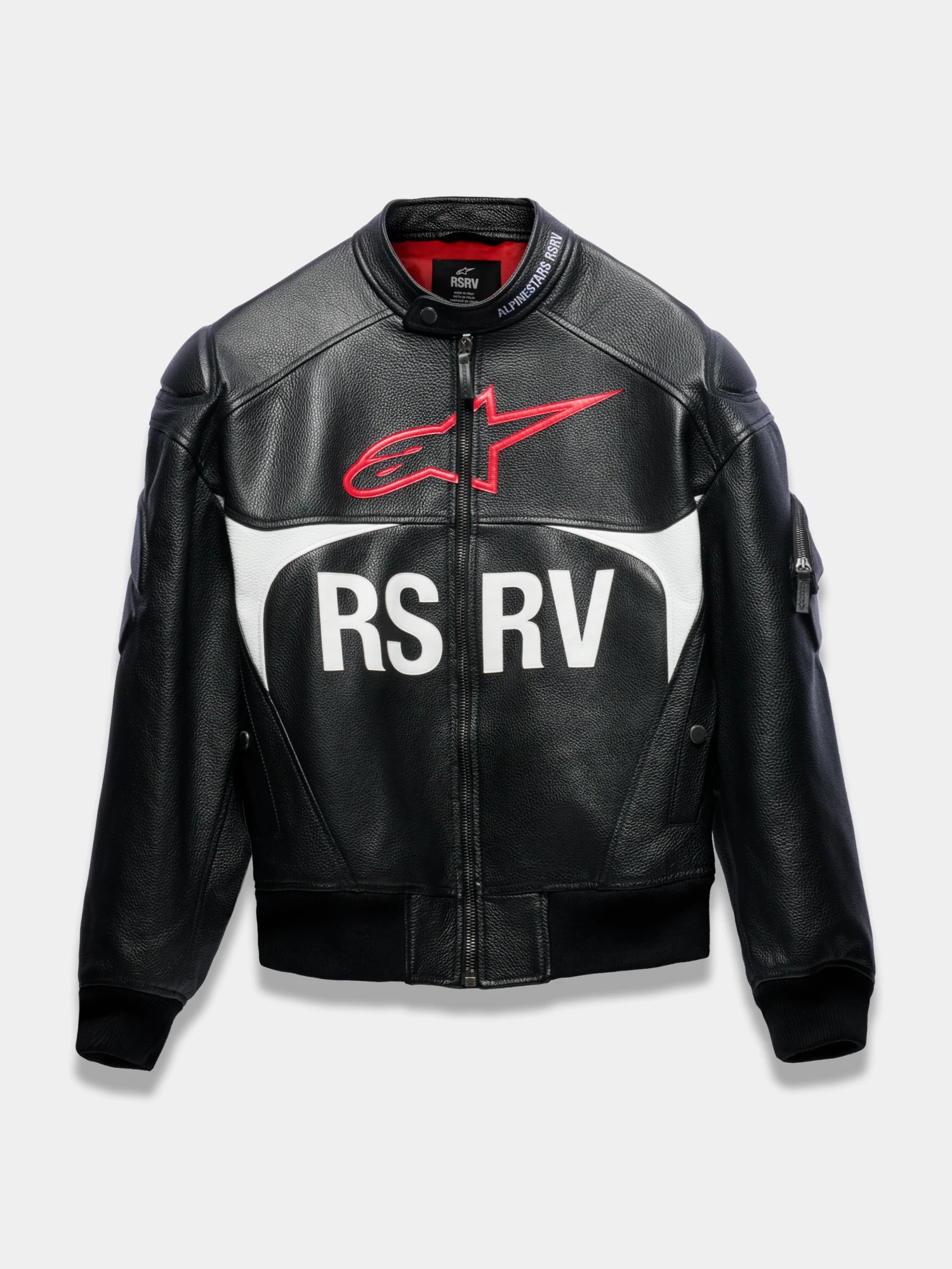 Кожаная куртка ALPINESTARS RSRV The Chief Bomber Blk/Wh/Red