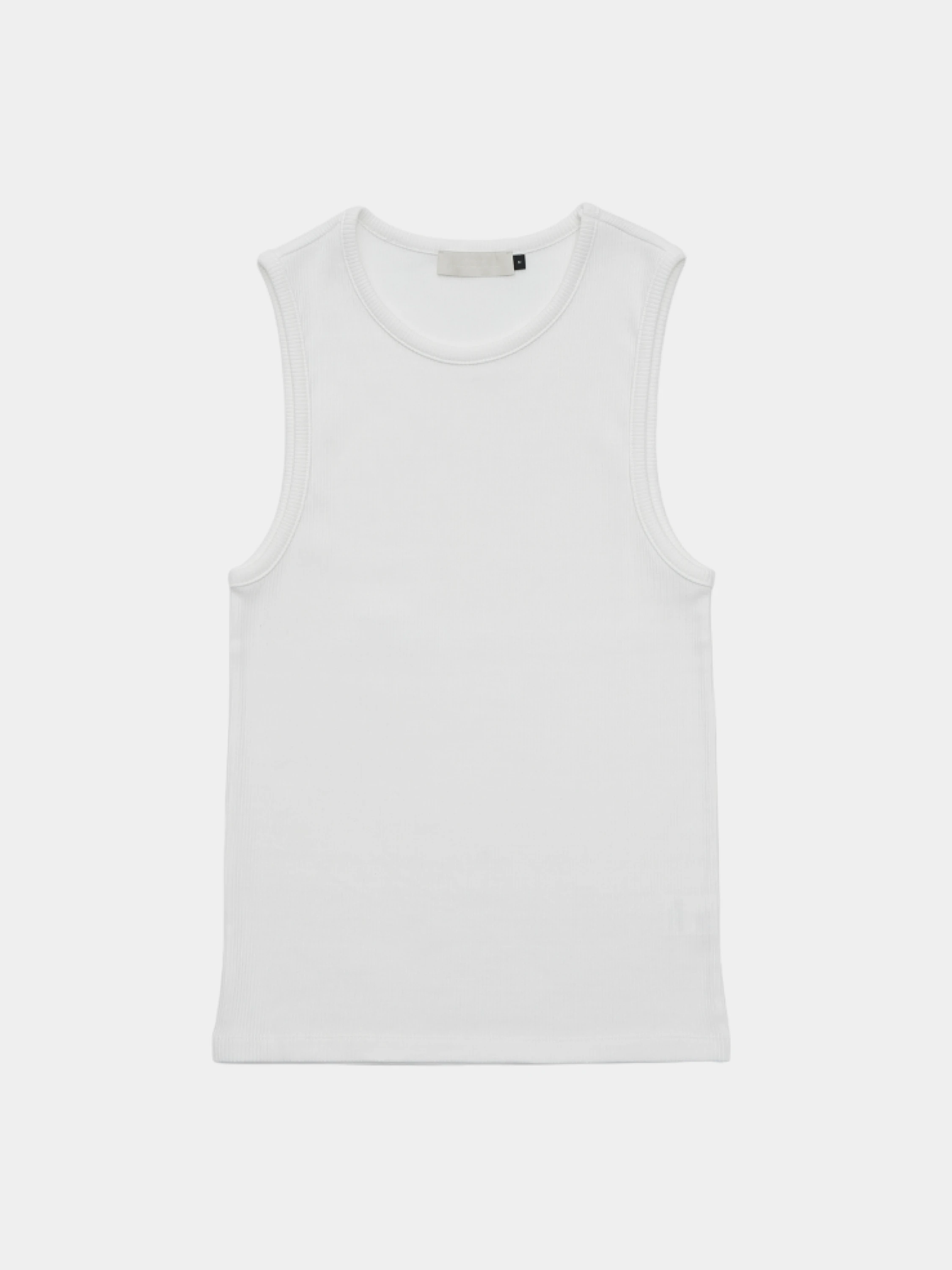 Топ AMOMENTO Round Neck Sleeveless Top White