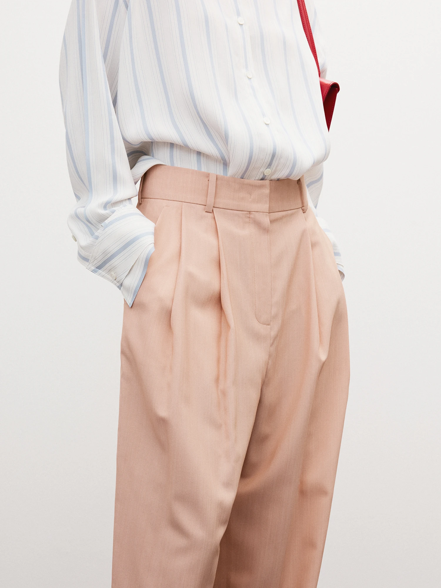 Женские брюки Recto Double Pleated Wide Peach