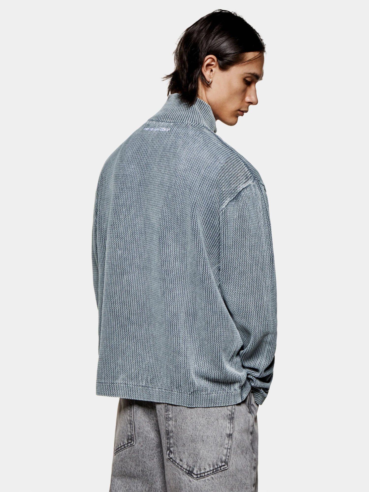 Кардиган MKI MIYUKI ZOKU Pigment Grey Loose Gauge Track