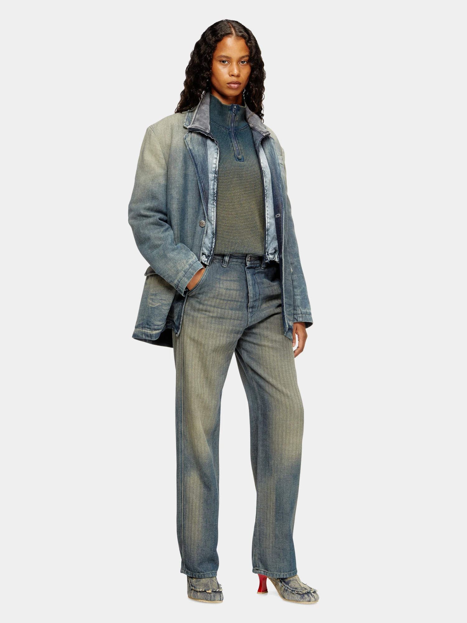 Блейзер Diesel D-Reger-D Denim Grey/Blue