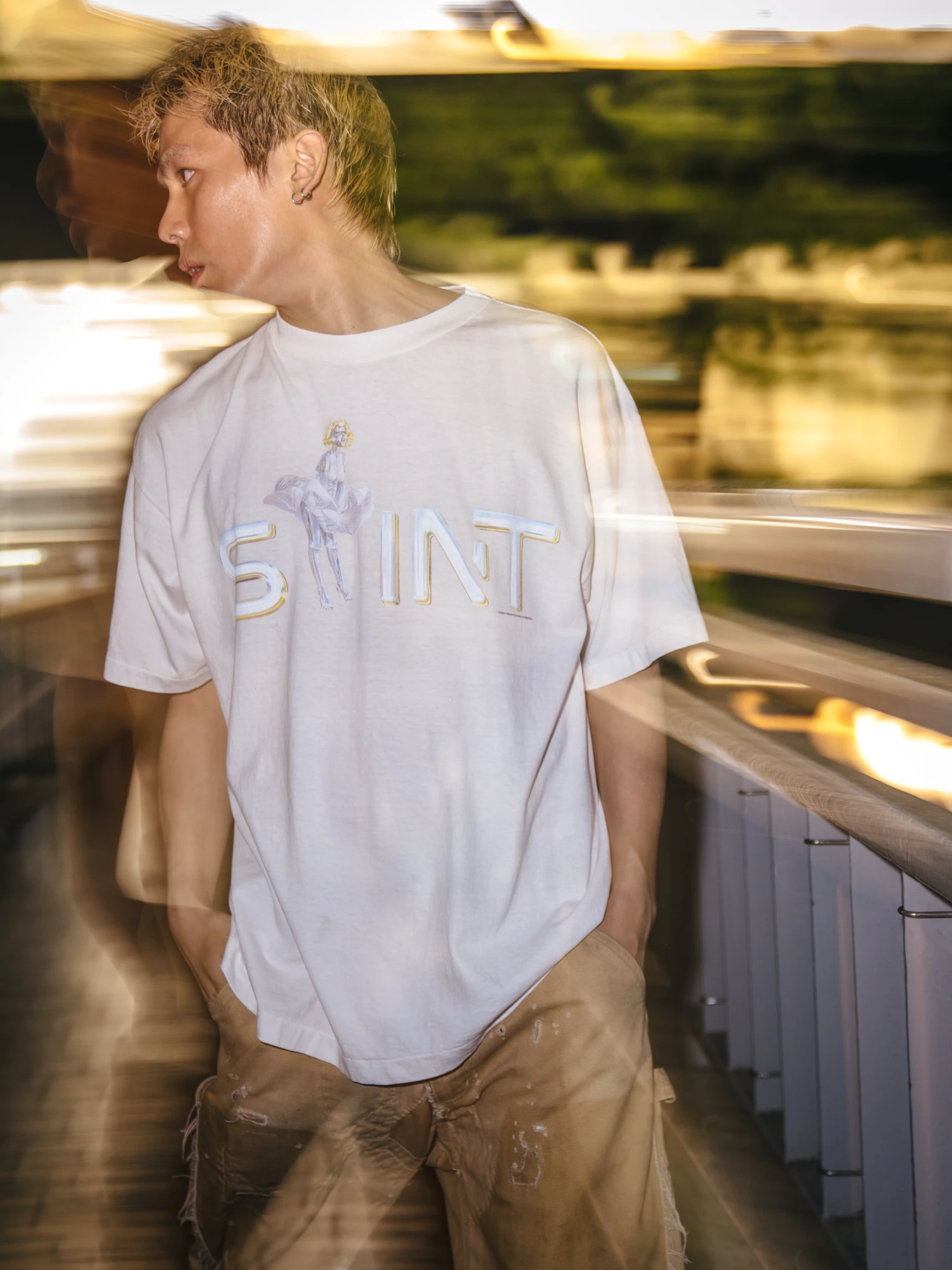 Футболка SAINT MXXXXXX x Sorayama Lovers Tee White