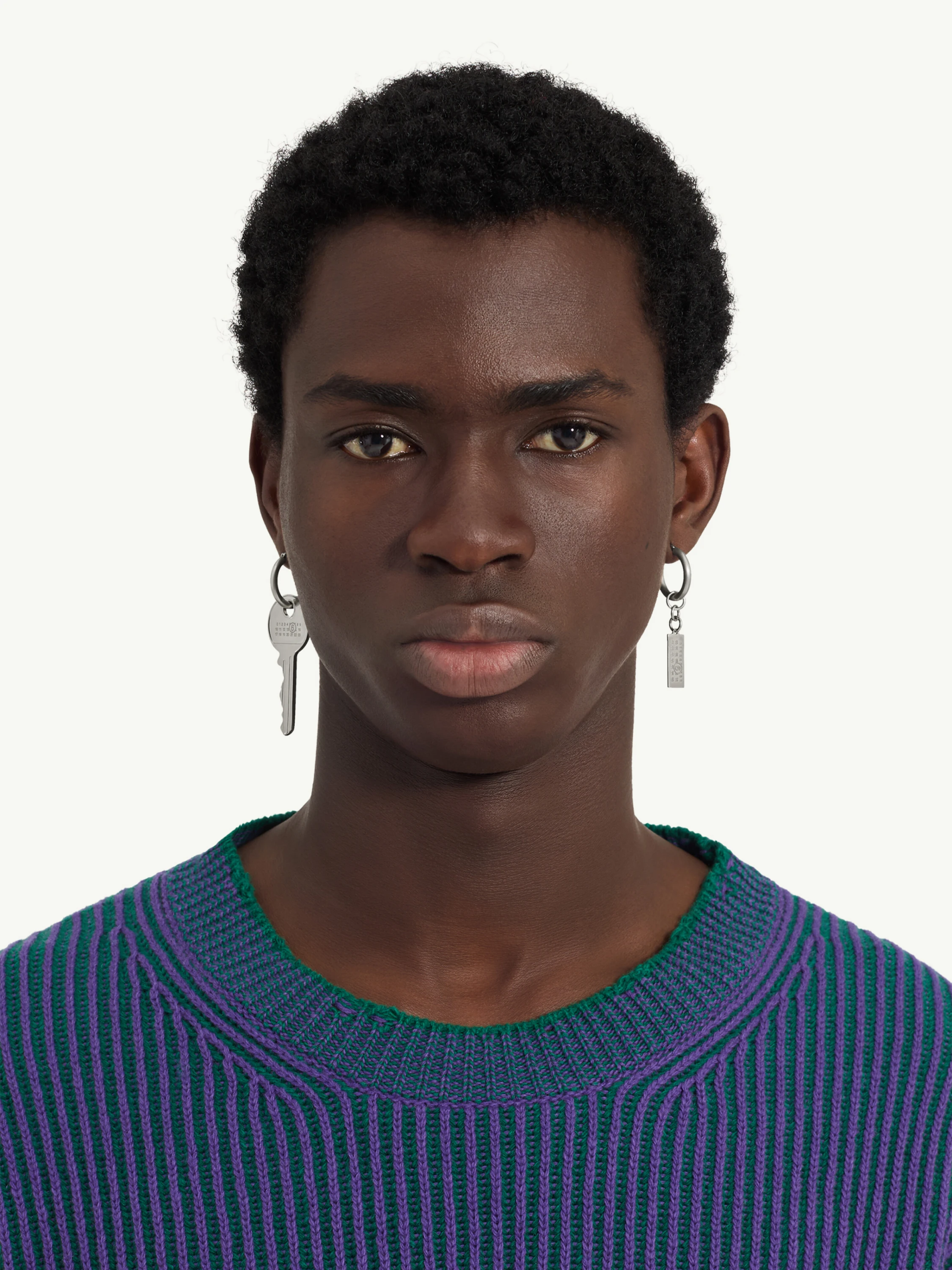 Серьги MM6 Maison Margiela Tag and Key Earrings