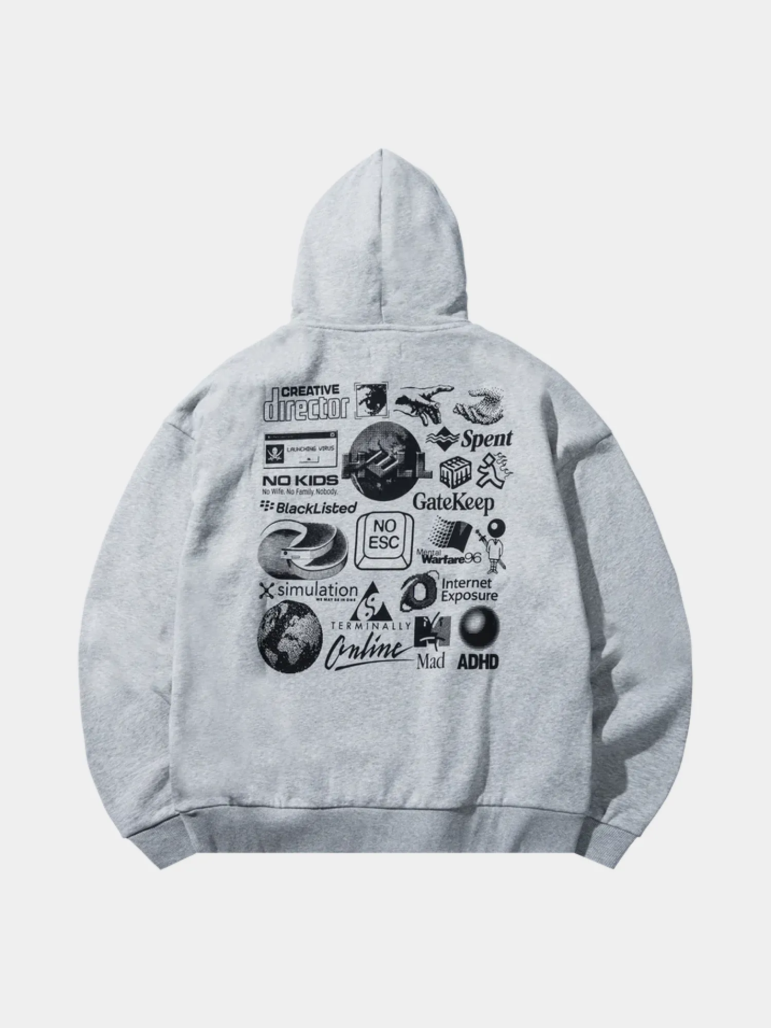 Худи MARKET TERMINALLY ONLINE HOODIE Melange
