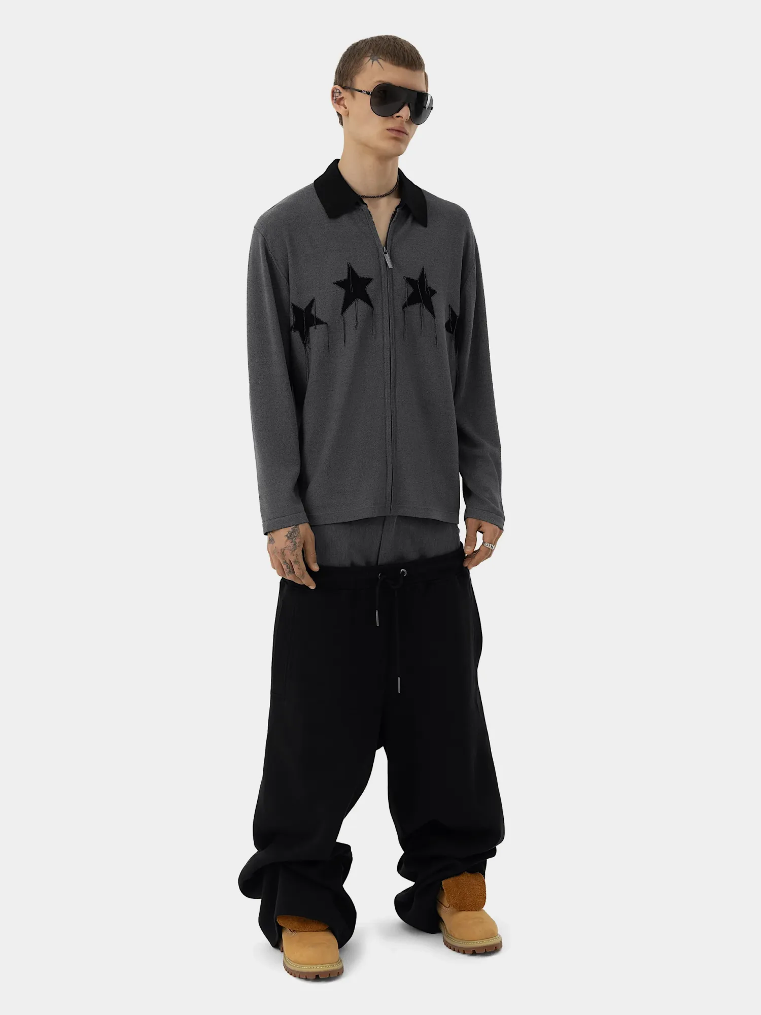 Джемпер на молнии MADFRENZY STAR Grey