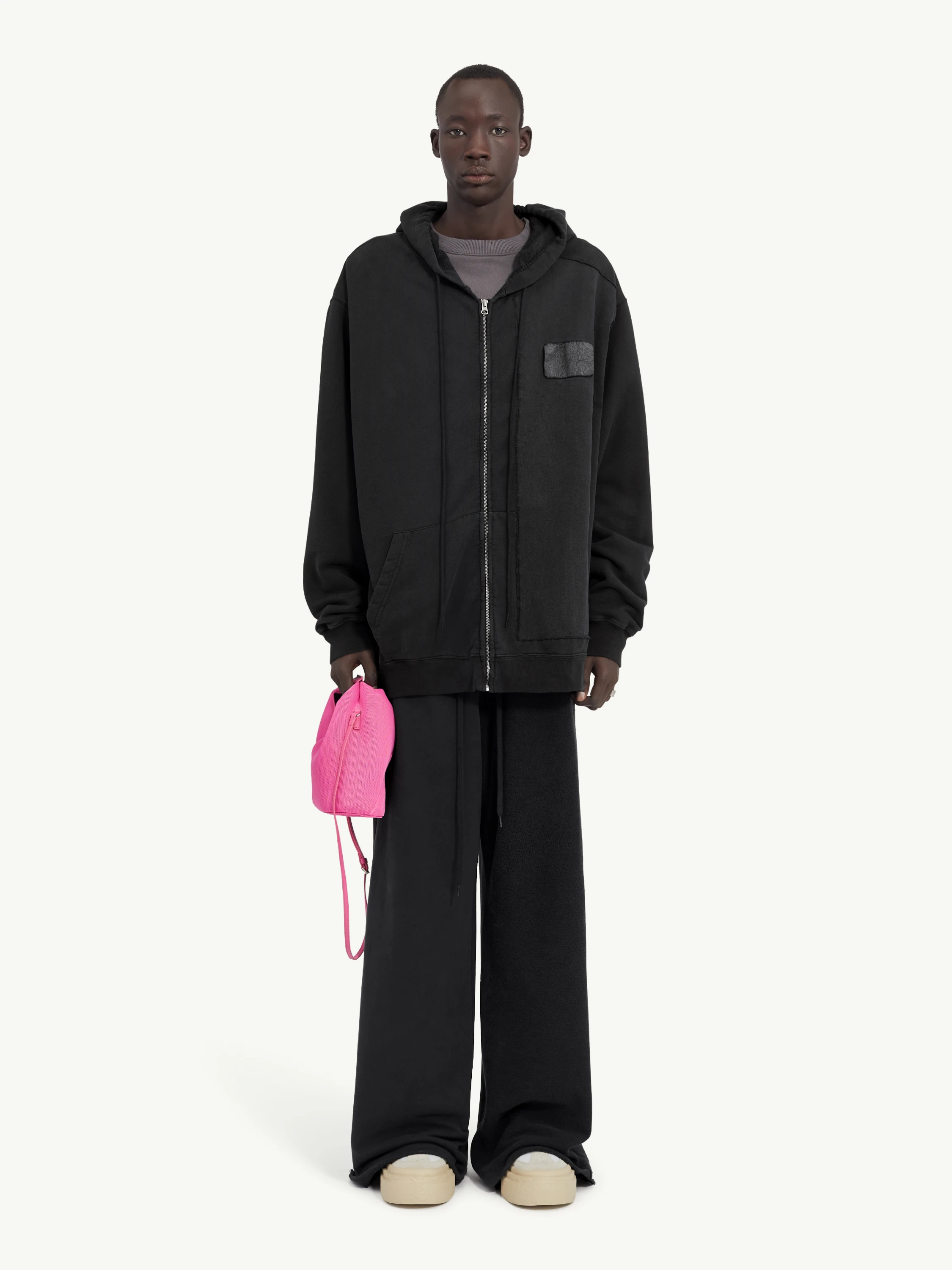 Зип-худи MM6 Maison Margiela Zip Up Logo Black Худи и Свитшоты в