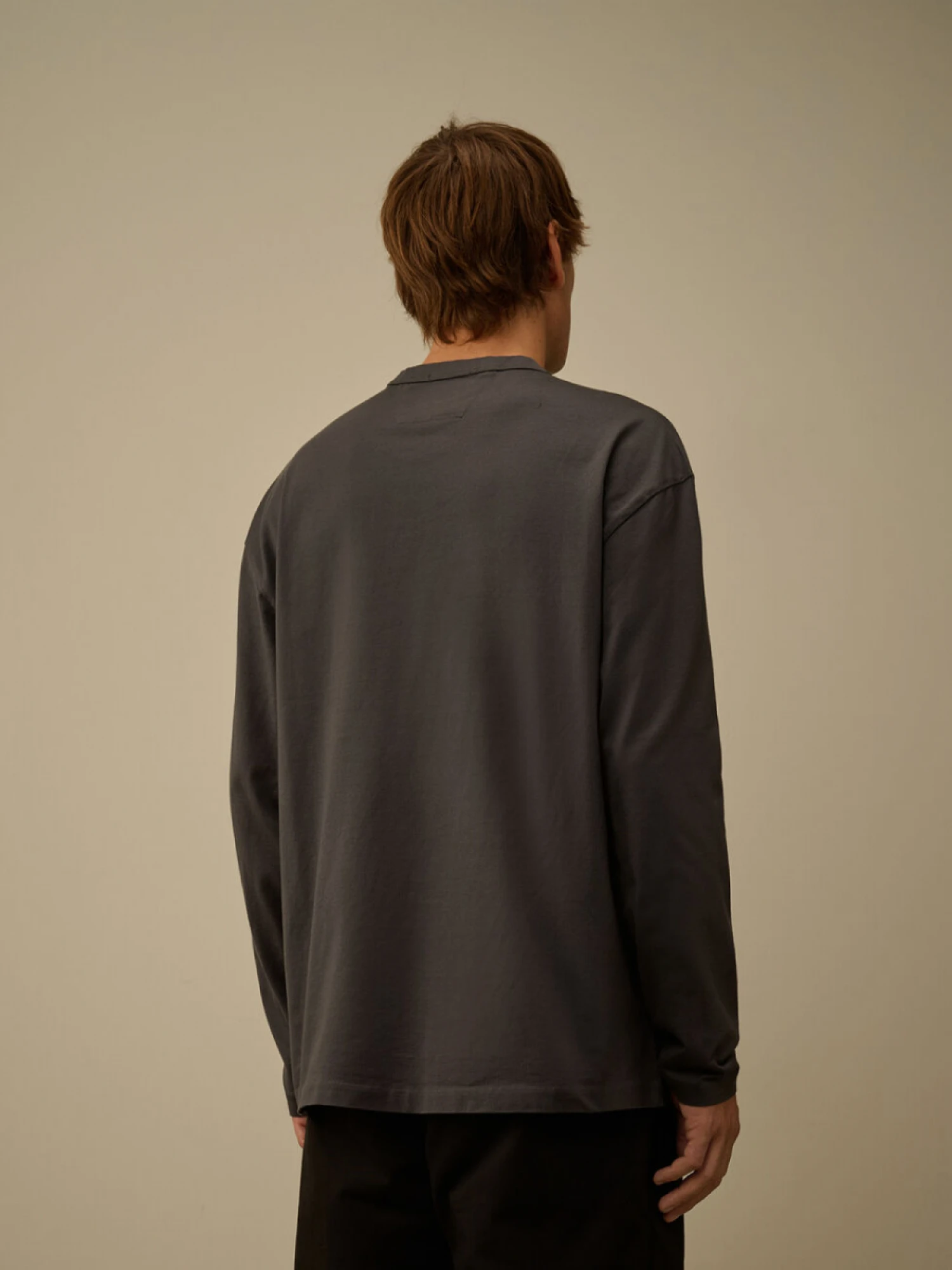 Лонгслив C.P. Company Mercerized 30/2 Jersey Twisted Dark Shadow