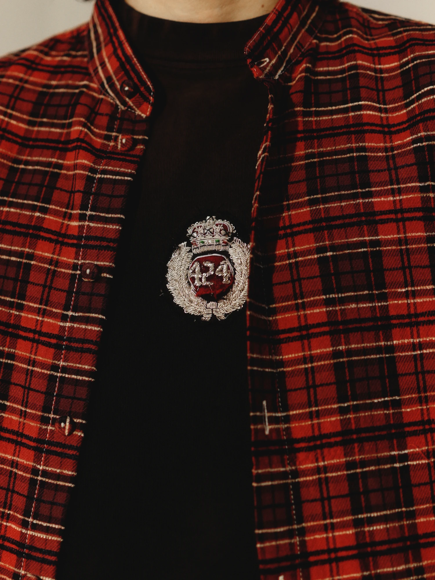 Рубашка 424 Flannel Embroidered Red