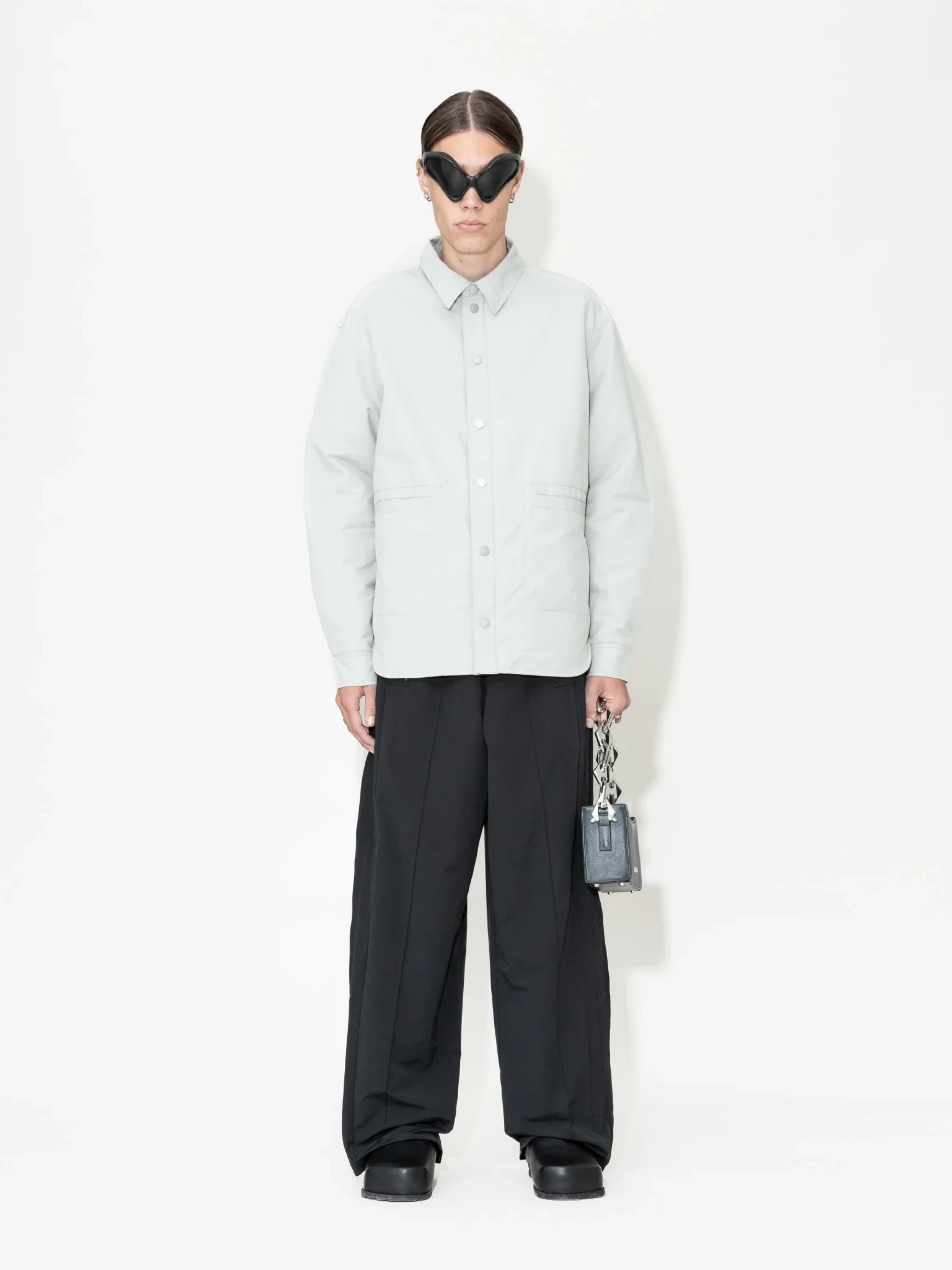 Овершот Han Kjøbenhavn Oversized Padded Overshirt Light Grey