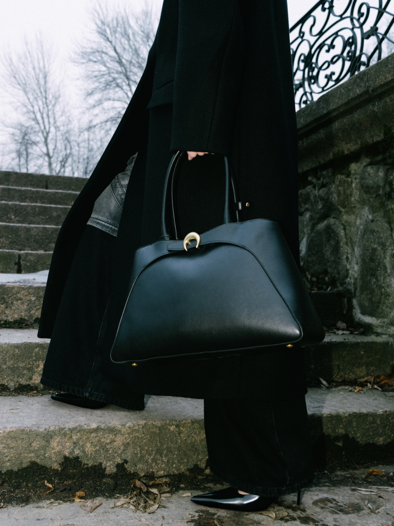 Cумка Marine Serre Smooth Leather Aurora Black