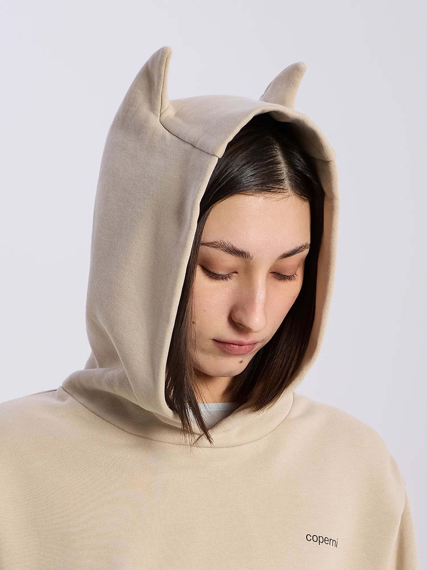 Худи Coperni Horn Hoodie Beige