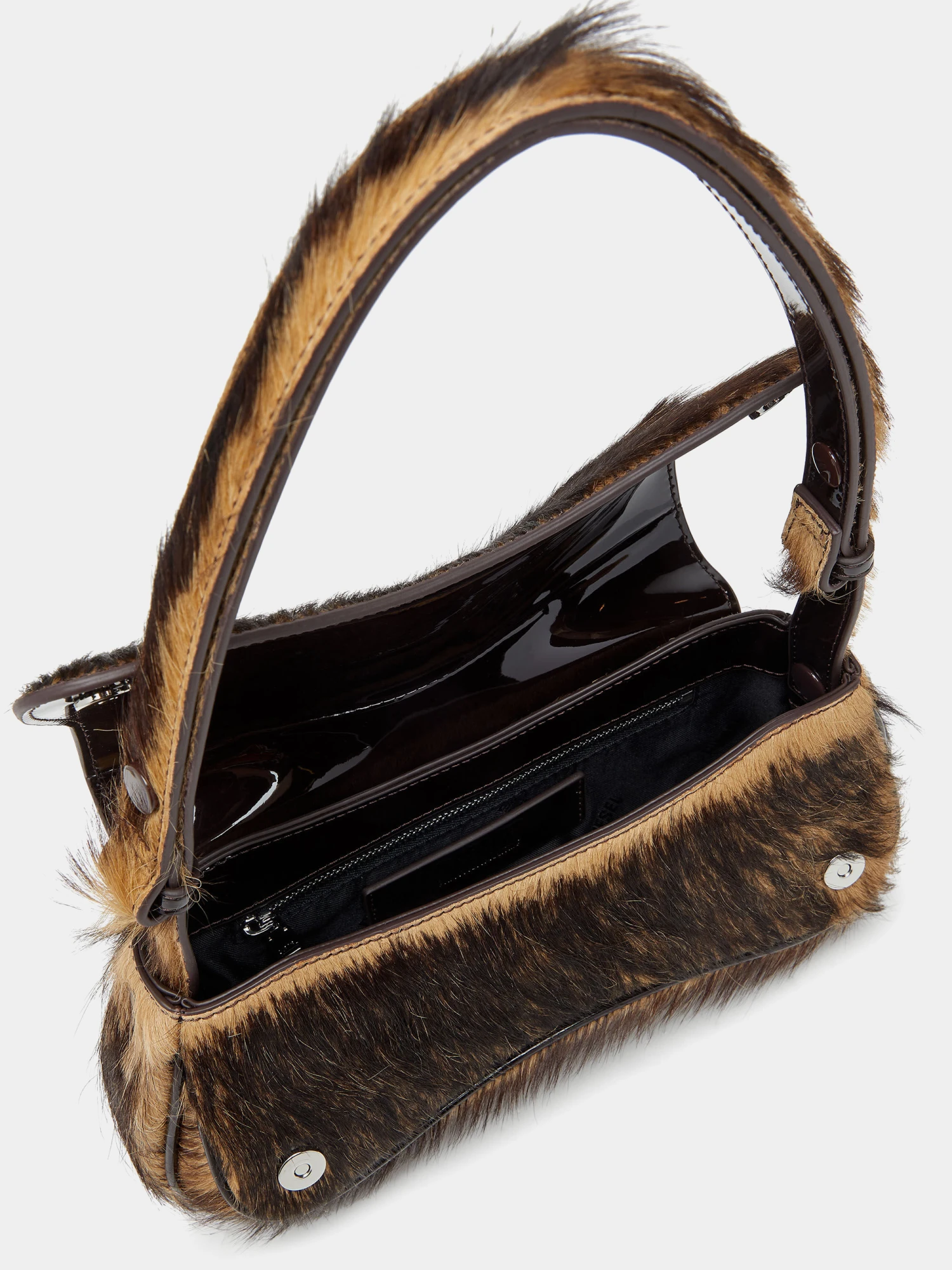 Сумка Diesel Play Clutch Hairy Leather Brown