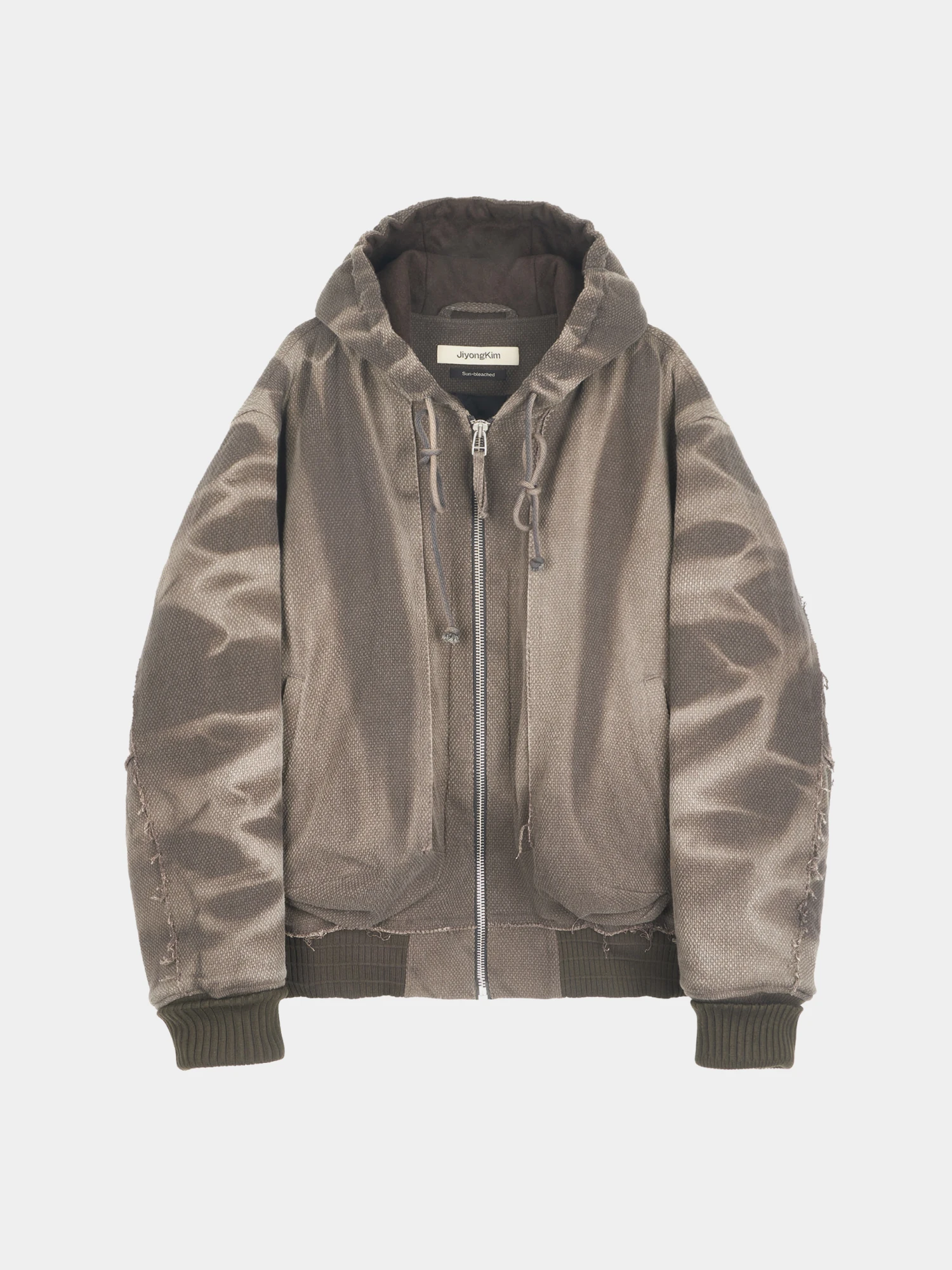 Бомбер JIYONGKIM Sun-Bleached Raw Edged Work Brown