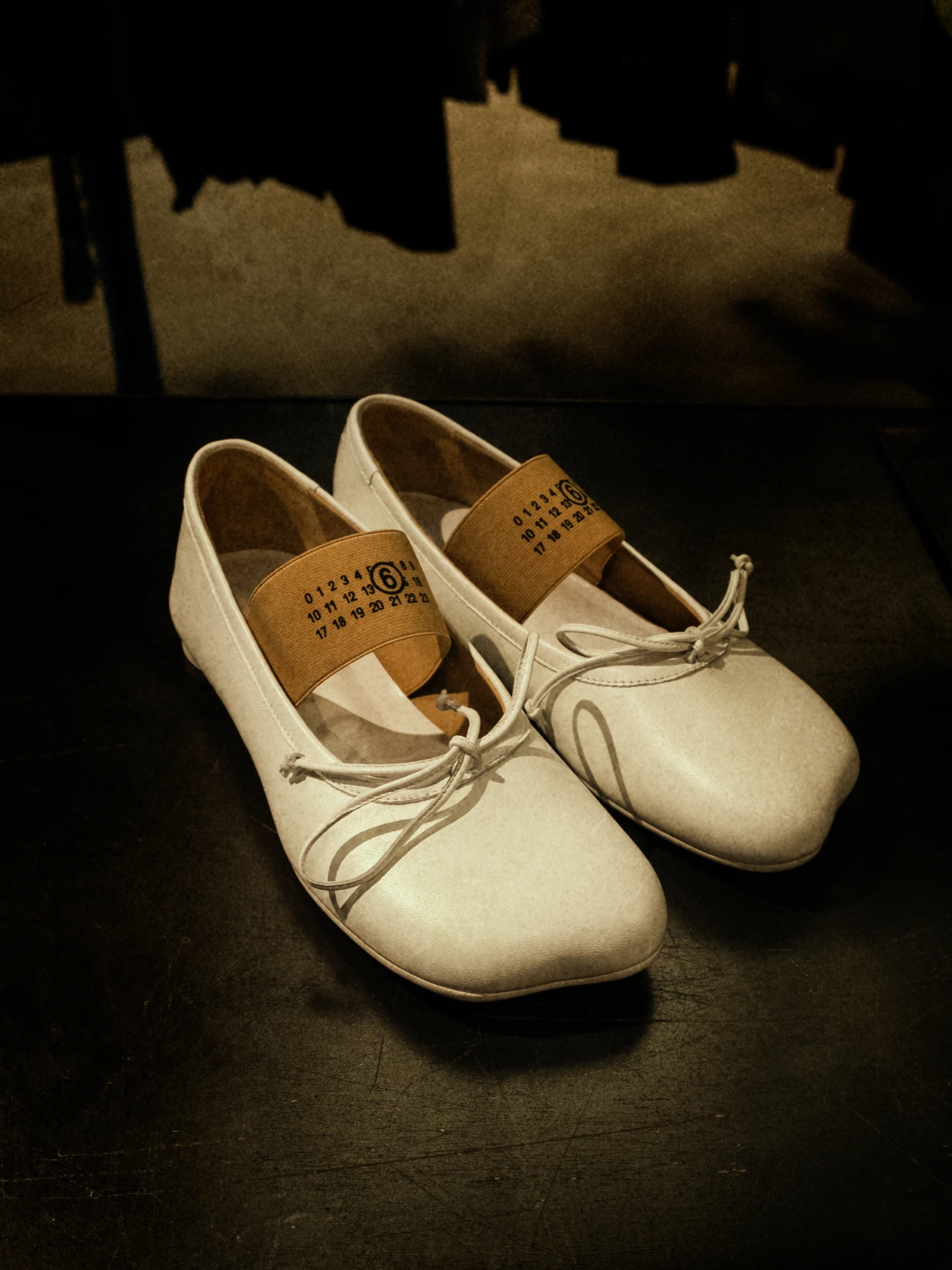 Женские балетки MM6 Maison Margiela Anatomic Ballerinas White