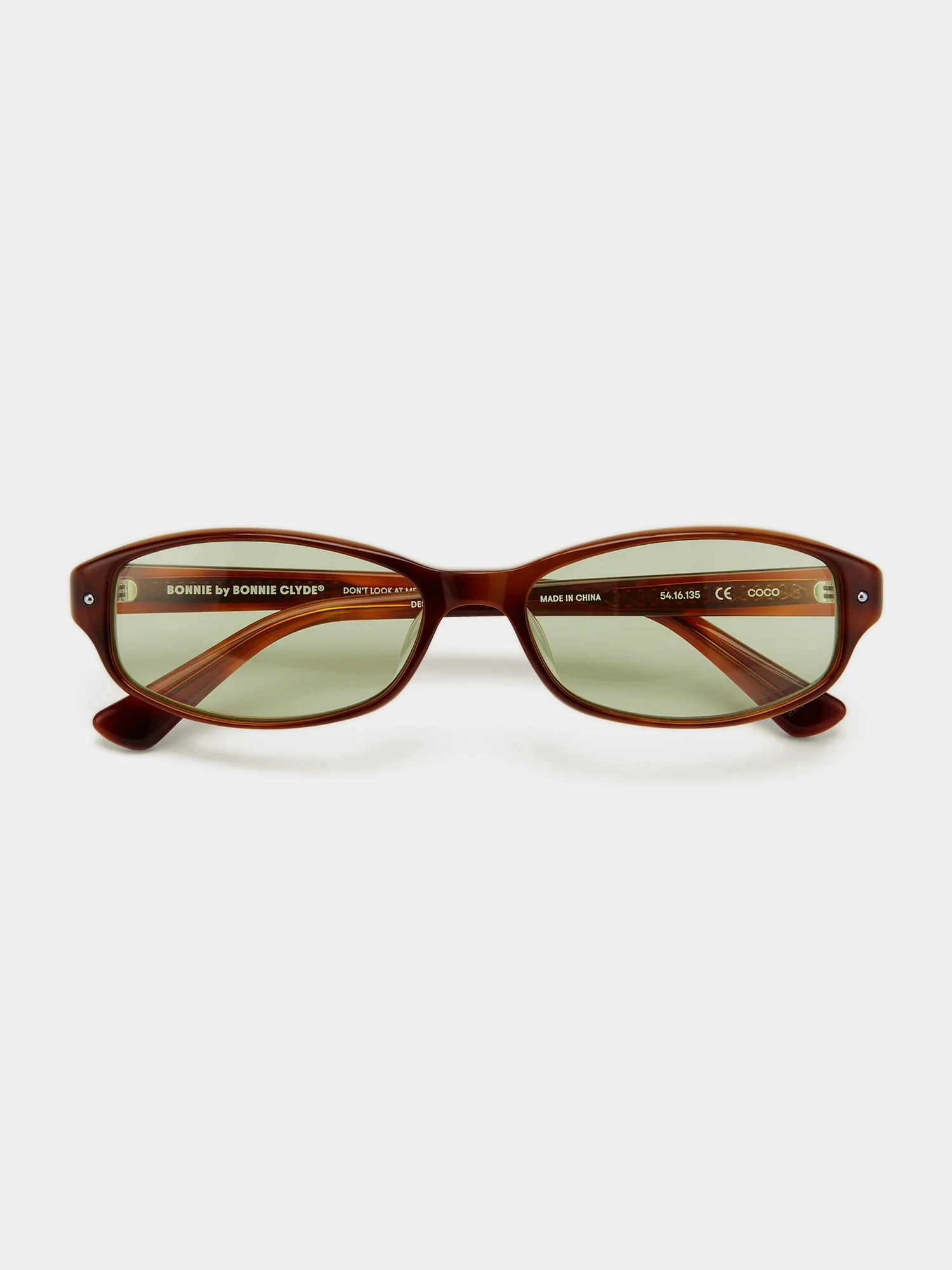 Очки Bonnie Clyde Coco Layered Brown & Green Tint