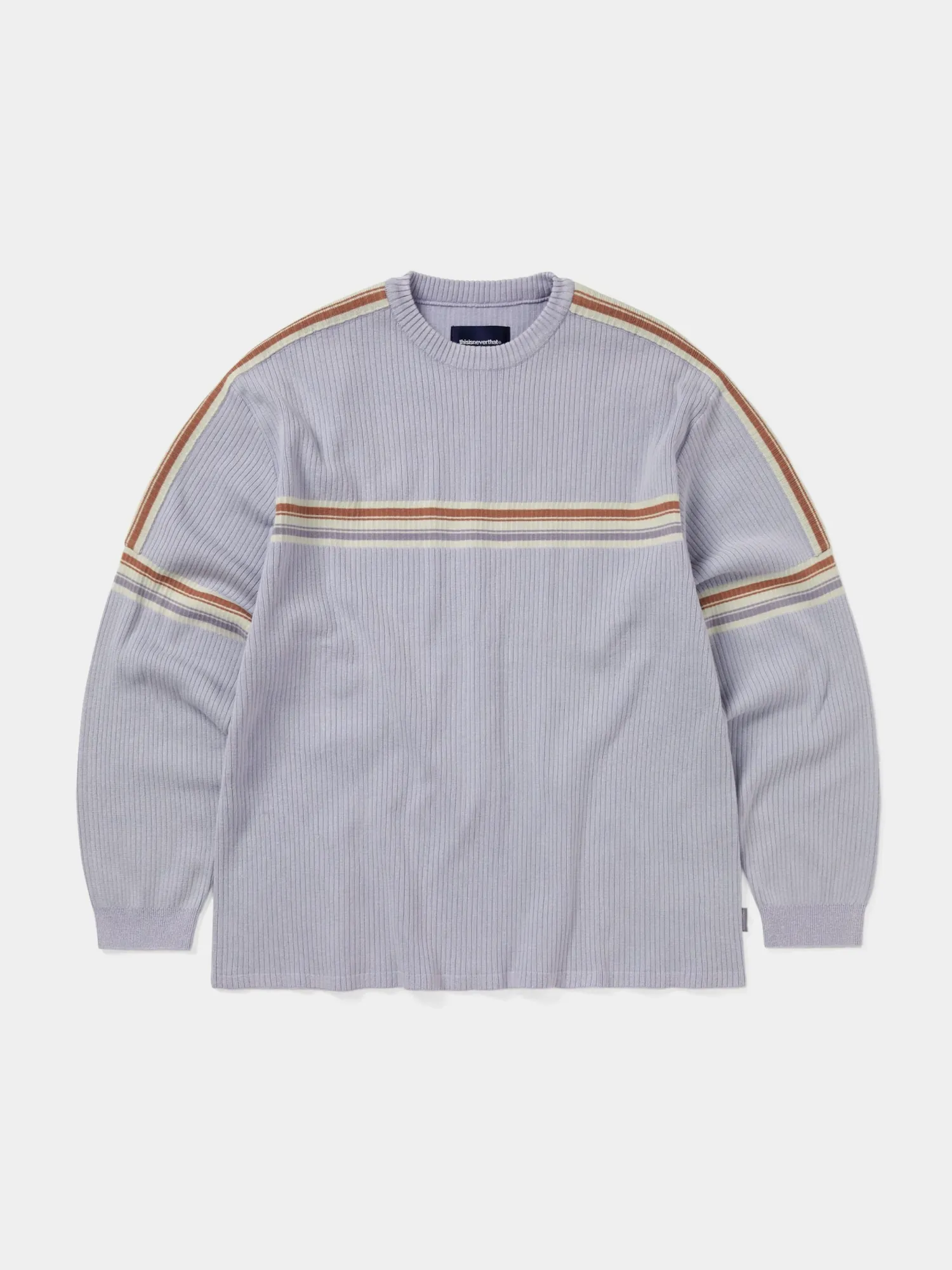 Лонгслив thisisneverthat Striped Knit L/S Top Lavender