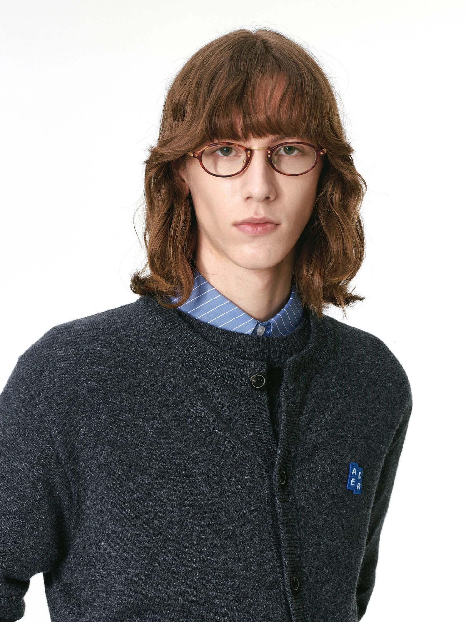 Кардиган ADERERROR Sig BL Tag Cardigan 02 Charcoal