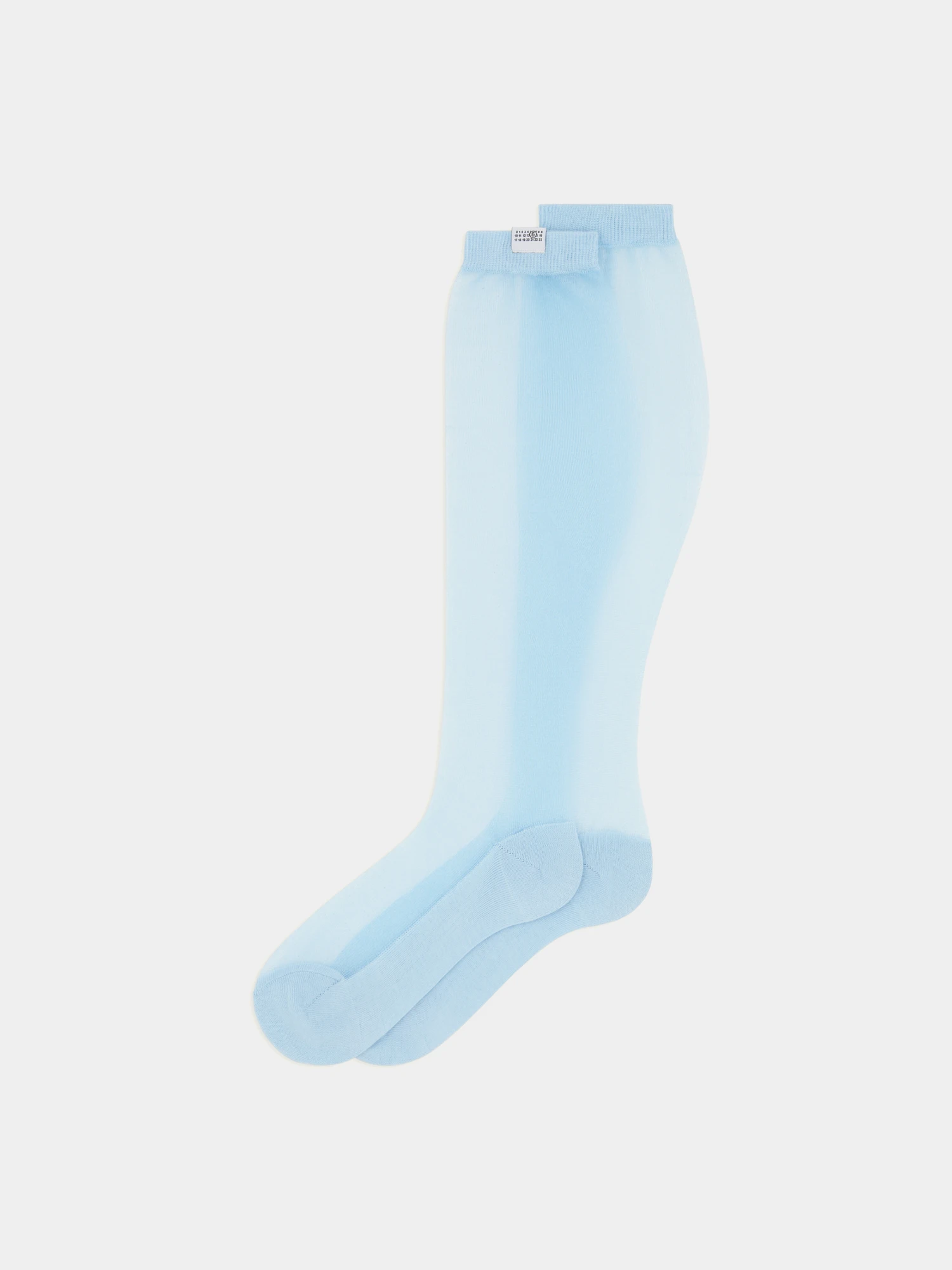 Женские гольфы MM6 Maison Margiela Sheer Knee-High Light Blue