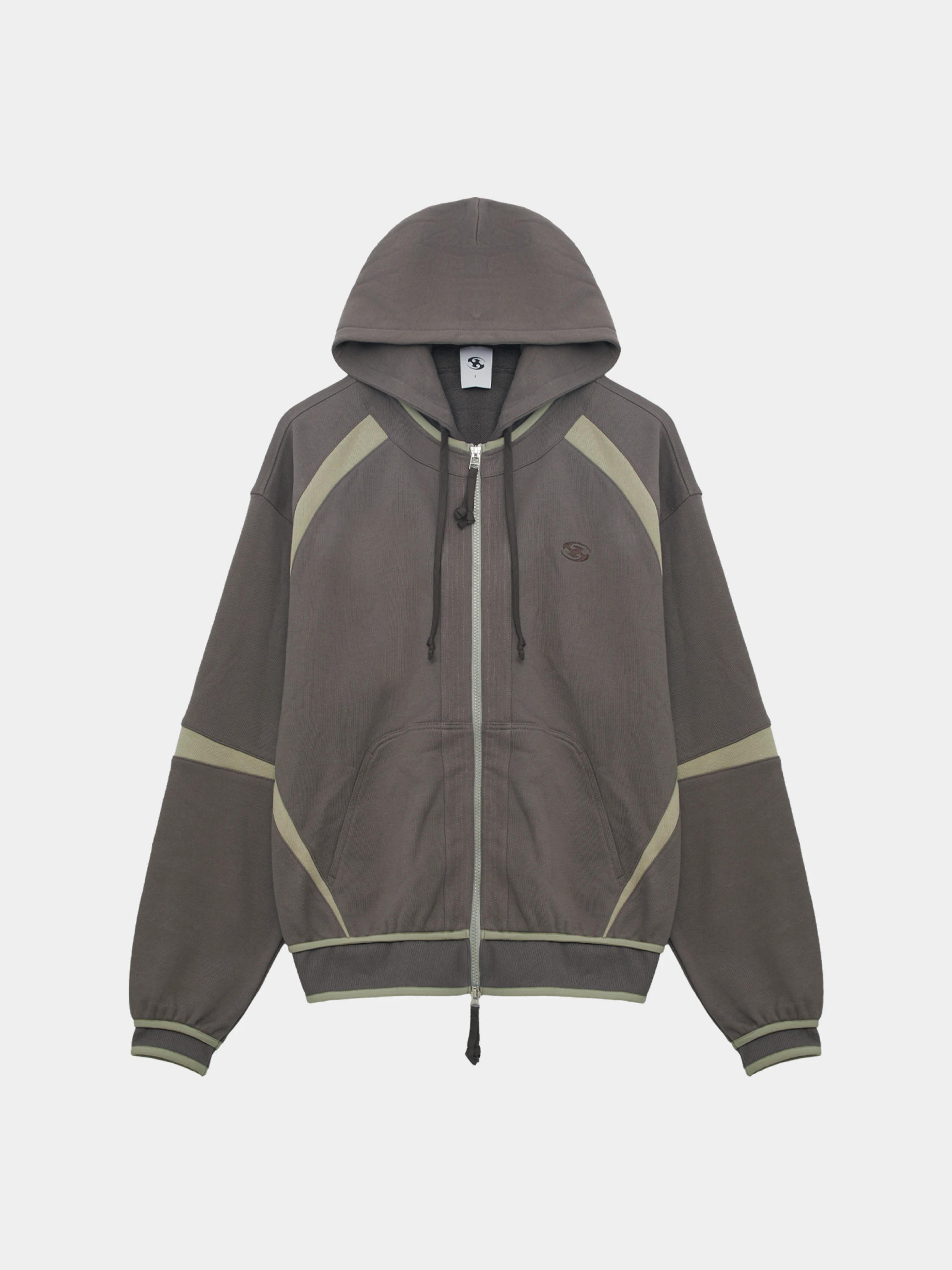 Зип-худи SAN SAN GEAR Oblique Hoodie Ash Brown
