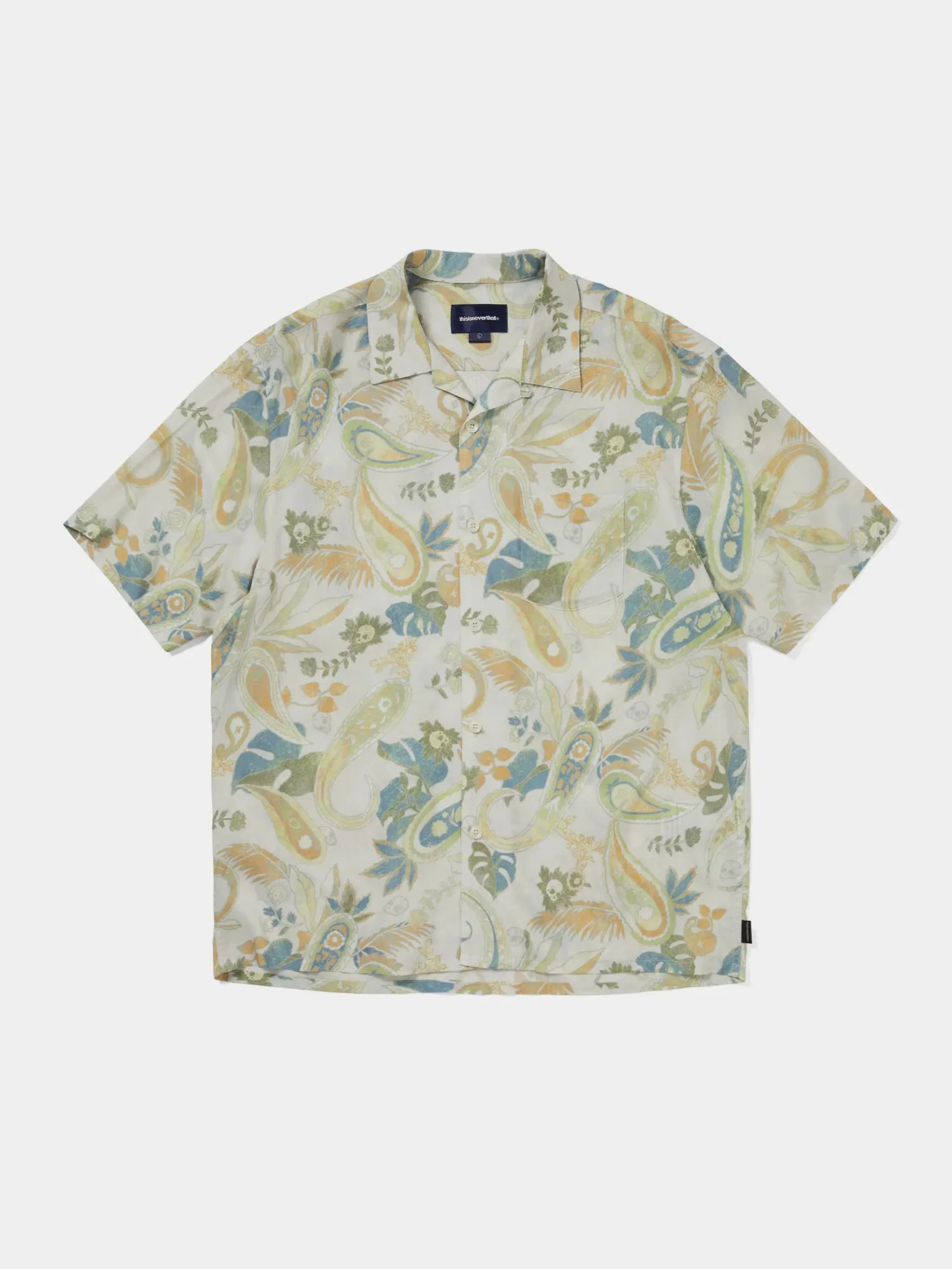 Рубашка thisisneverthat Weird Paisley S/S Shirt Ivory