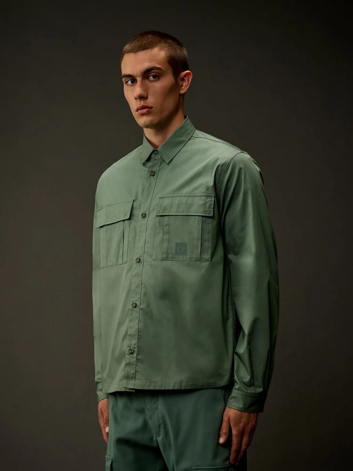 Рубашка C.P. Company Metropolis Series Gabardine Sea Spray