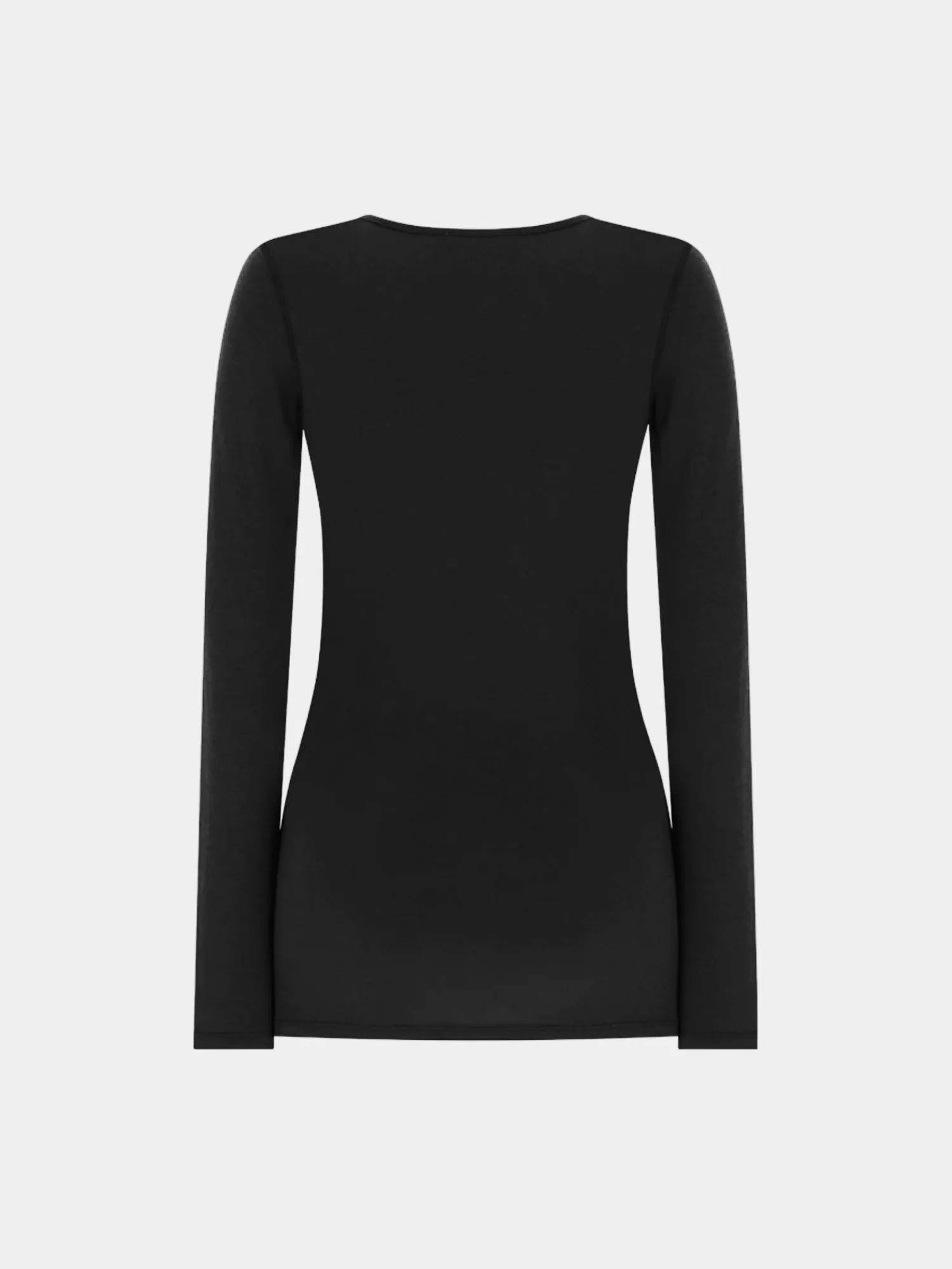 Женский лонгслив AMOMENTO Round L/S Black