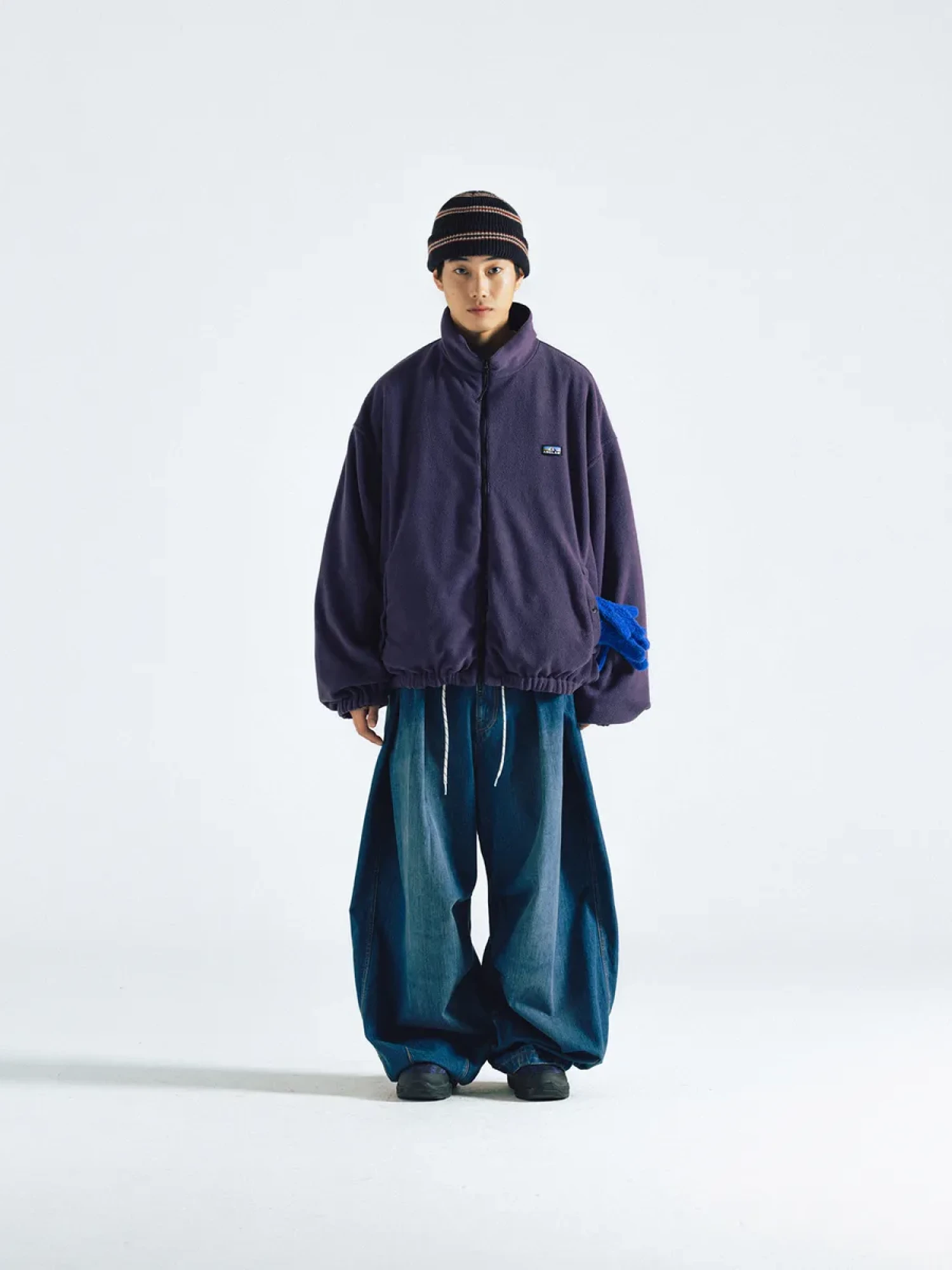 Двусторонняя флисовая куртка ANGLAN Reversible Hiker Purple/Black