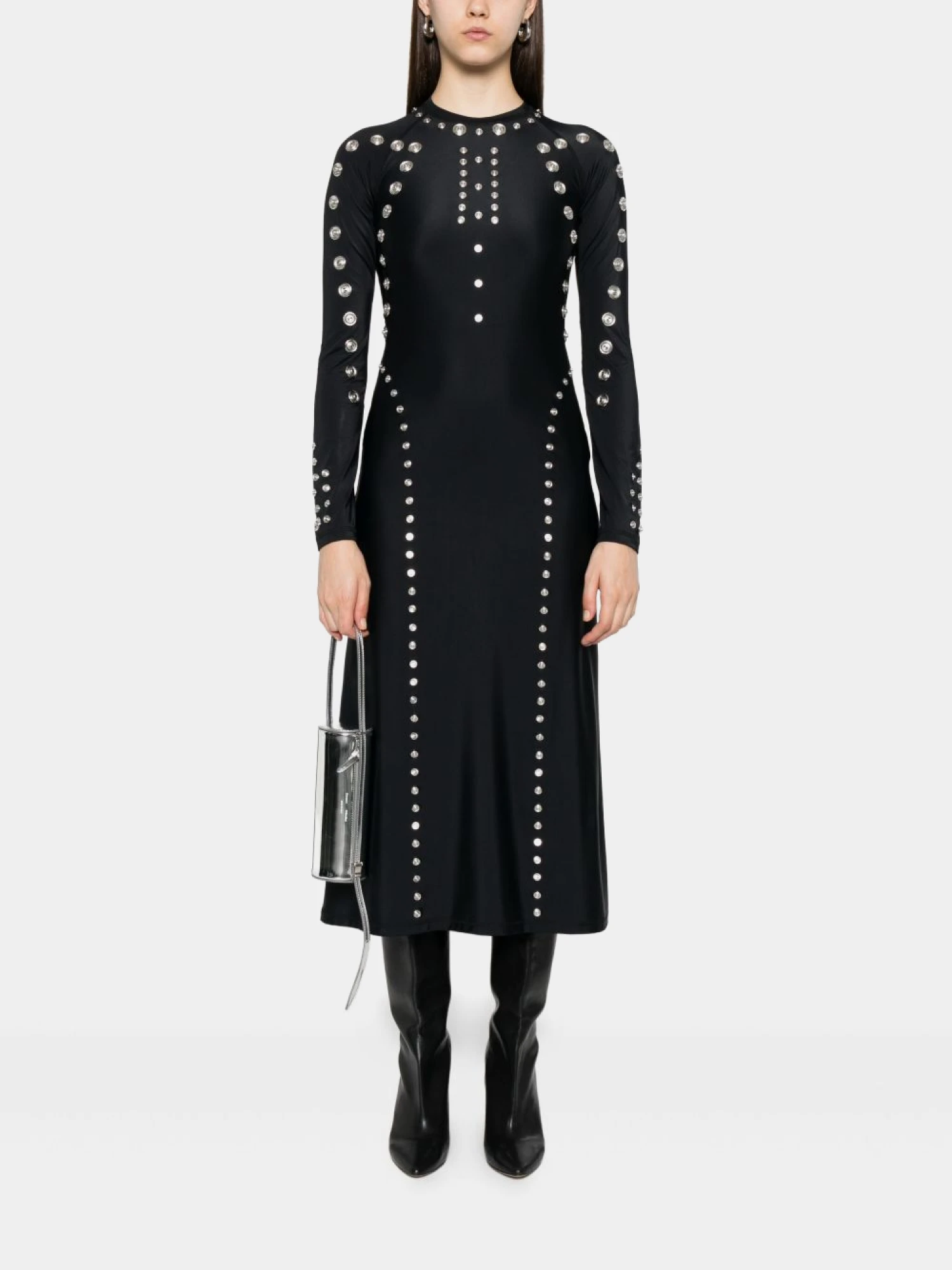 Женское платье Coperni Snap Dress Black