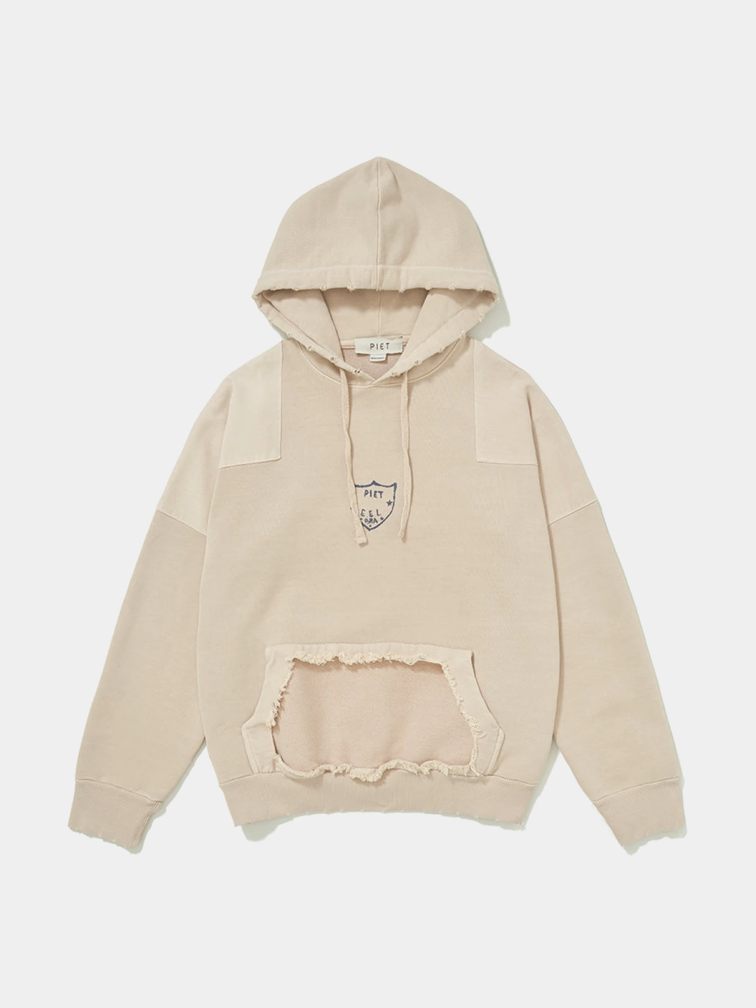 Худи PIET Distressed Cut Out Beige