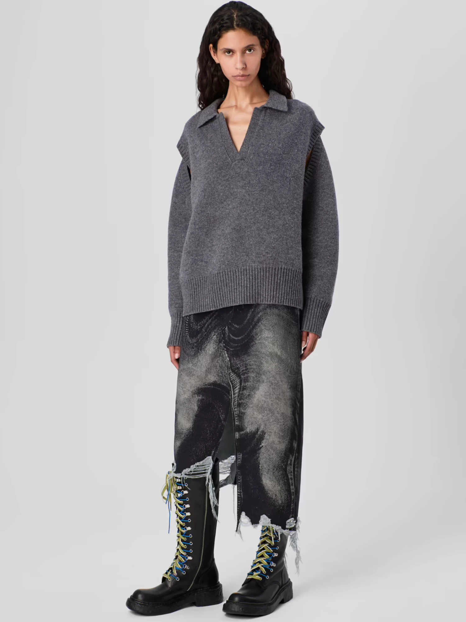 Женская юбка CAMPERLAB Asymmetric Denim Black/Gray