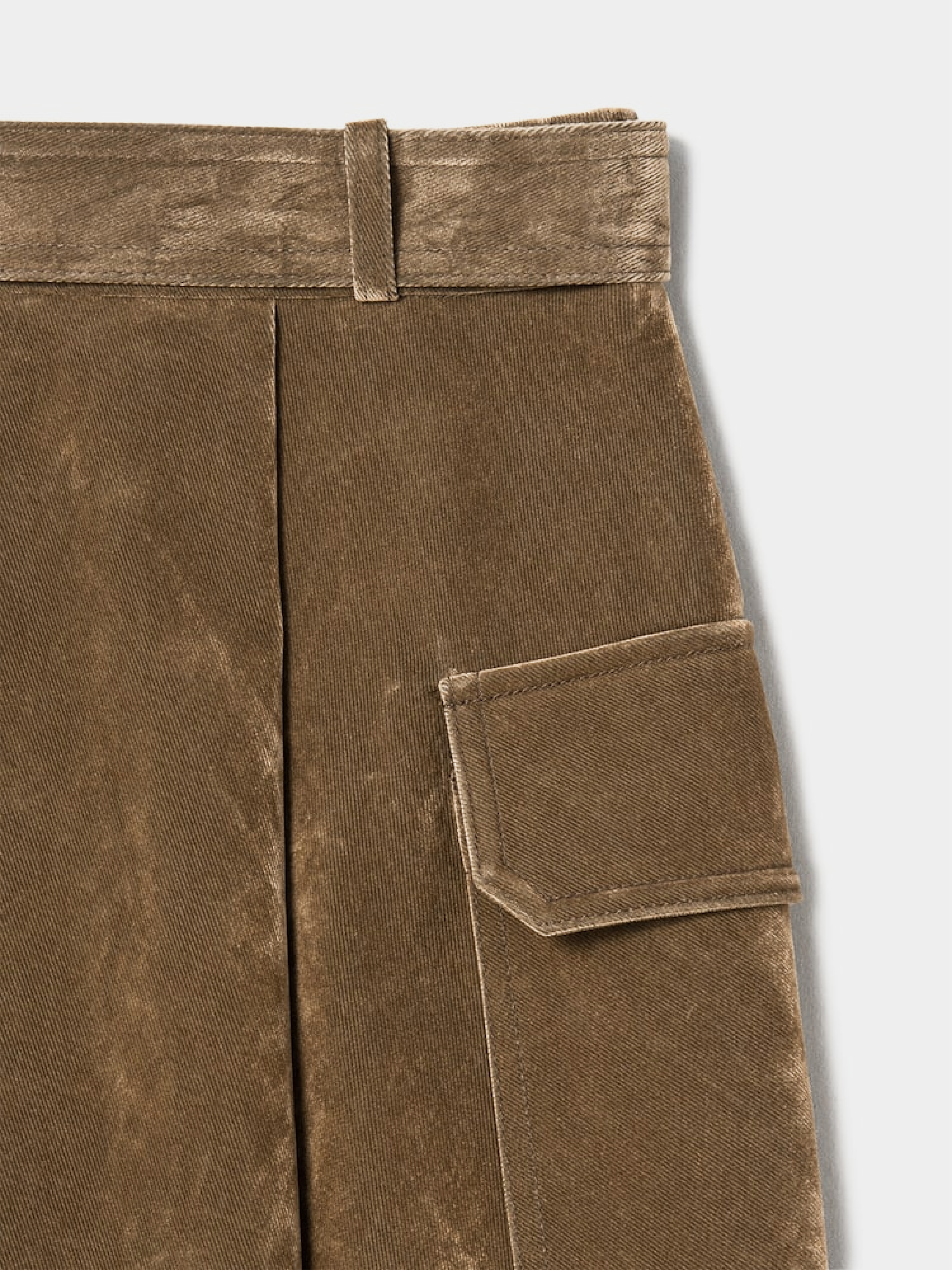 Женская юбка JUUN.J Pleated Velvet Skirt Beige