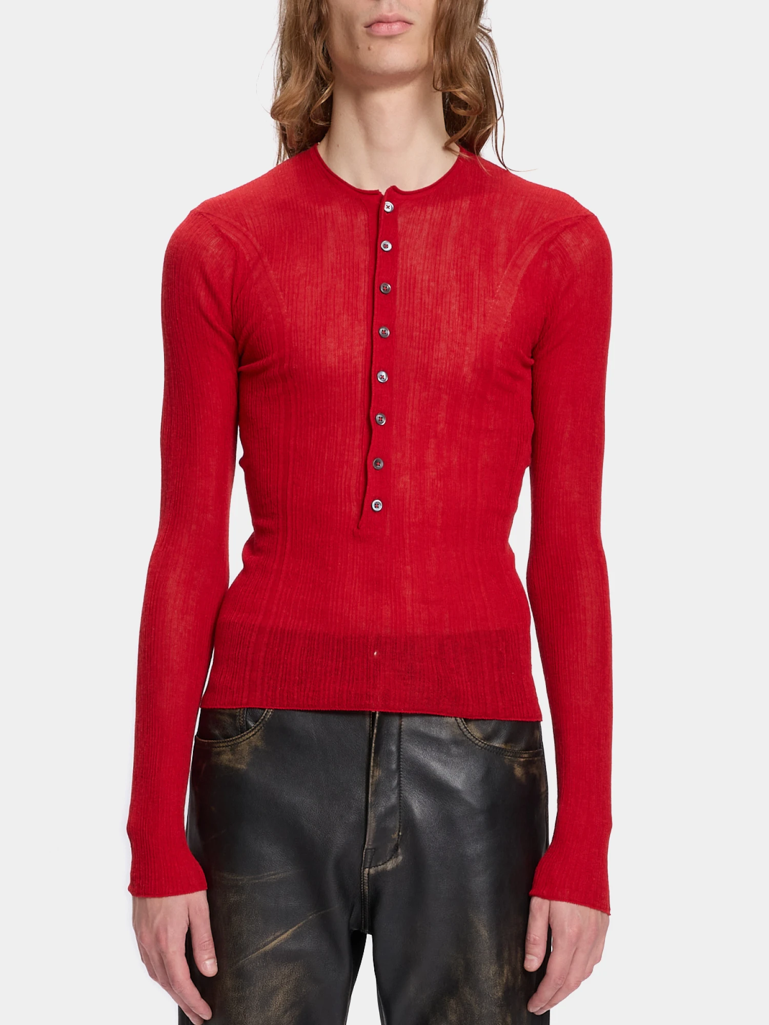 Джемпер Ann Demeulemeester Bori Creponette Rebel Red