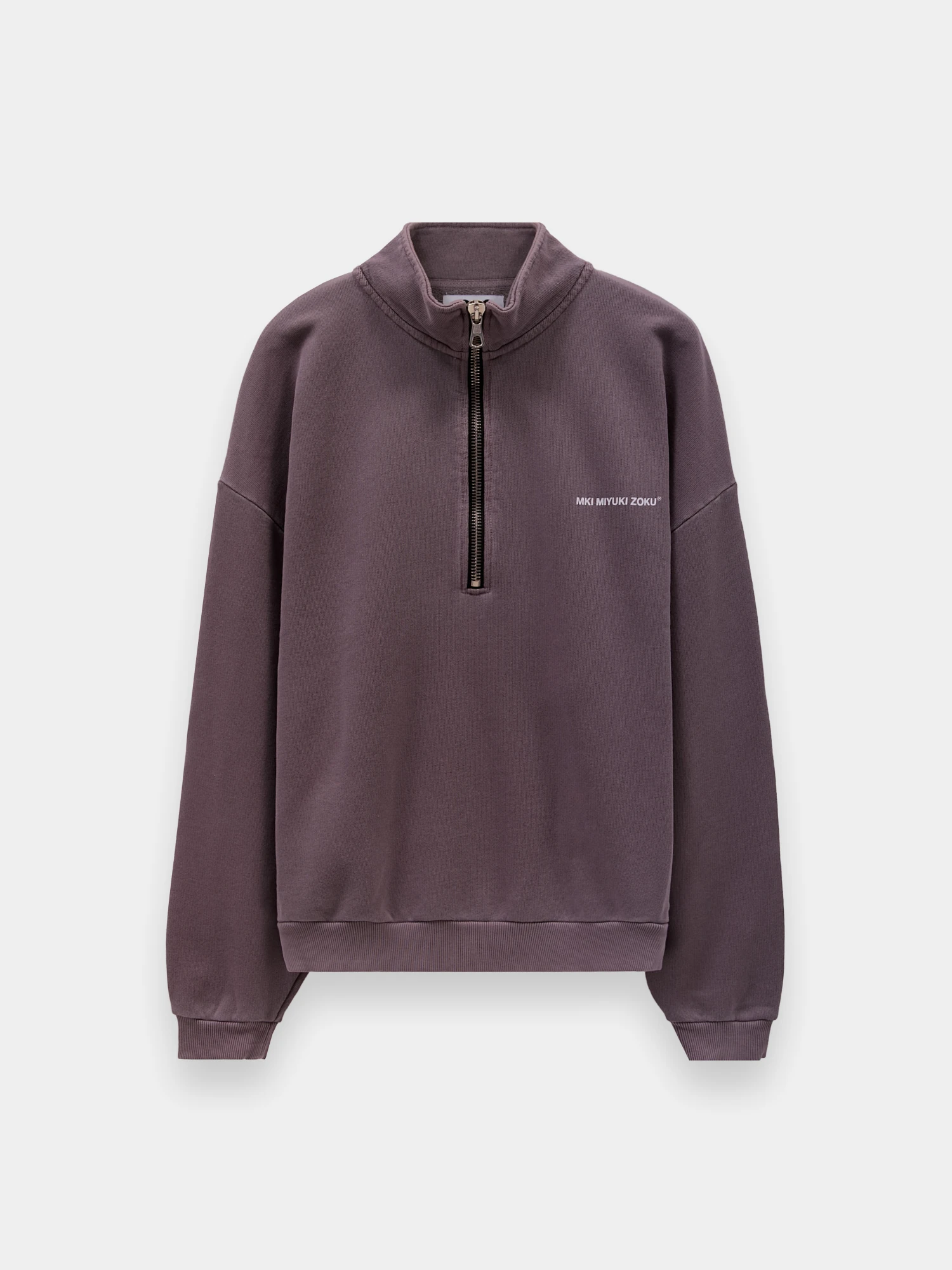 Халф-зип MKI MIYUKI ZOKU Uniform Quarter Zip Pigment Raisin