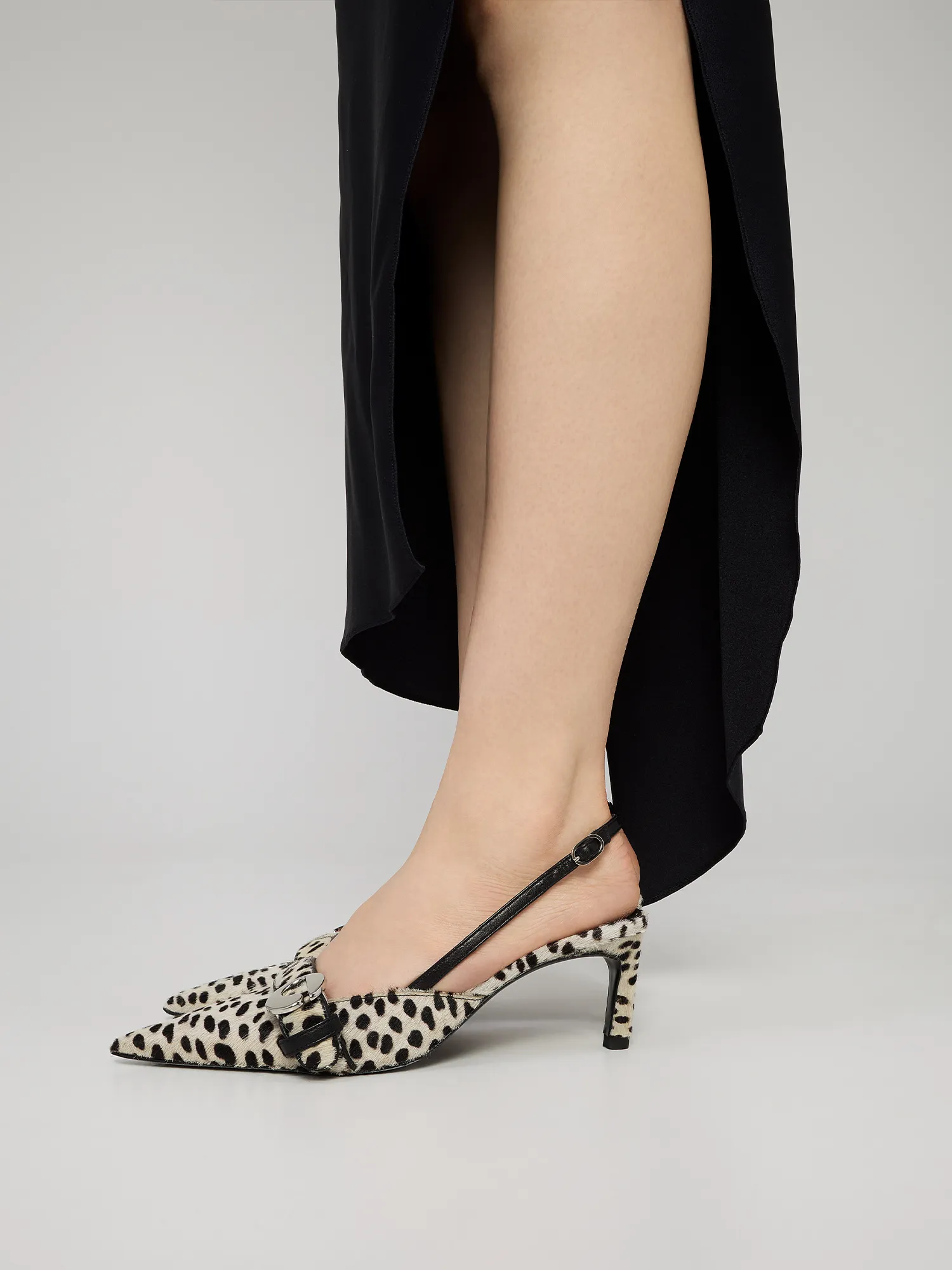 Женские туфли Coperni Belt Kitten Stiletto White/Black