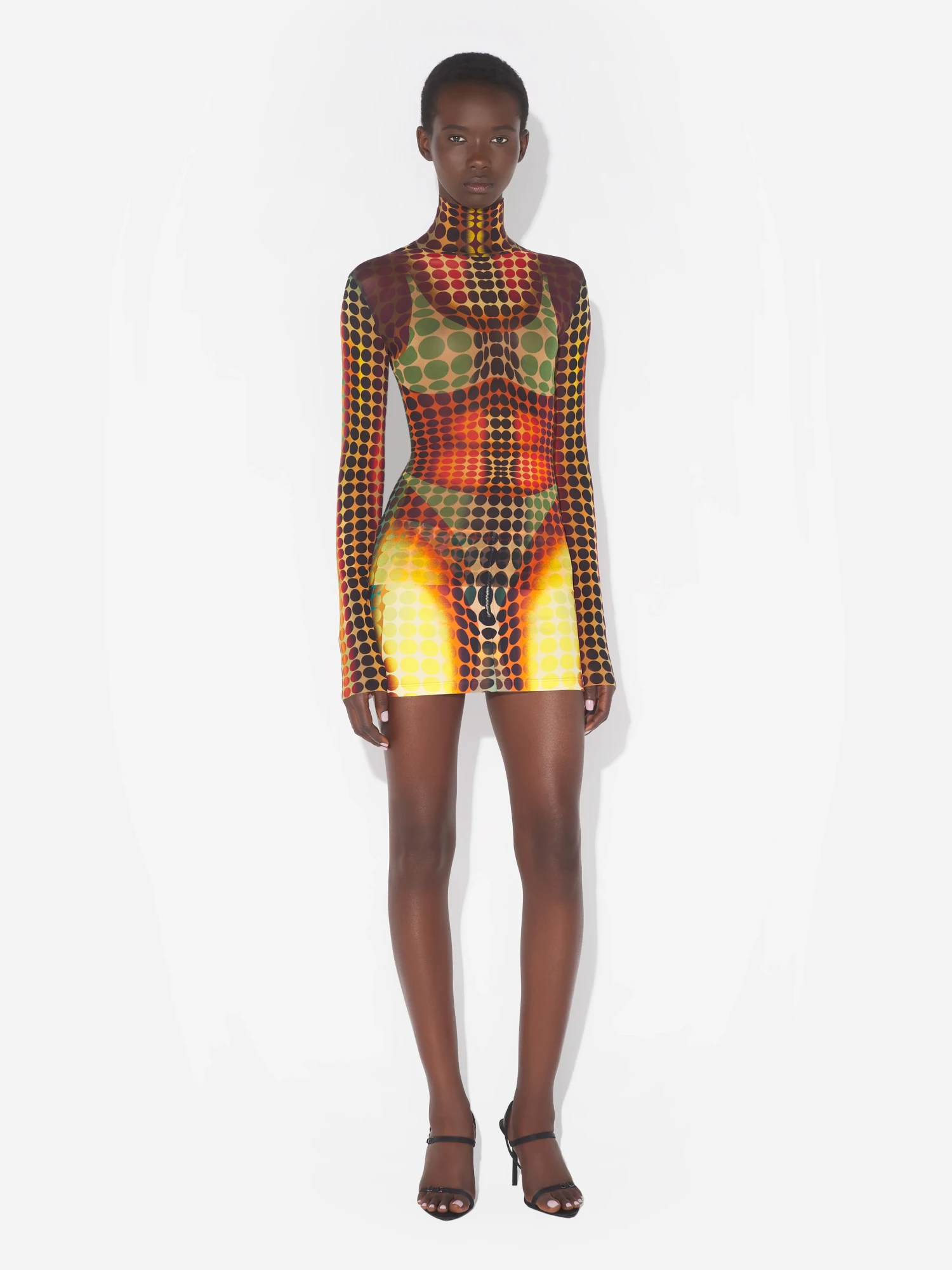 Женская водолазка Jean Paul Gaultier Re-Edition Orange/Blue/Brown