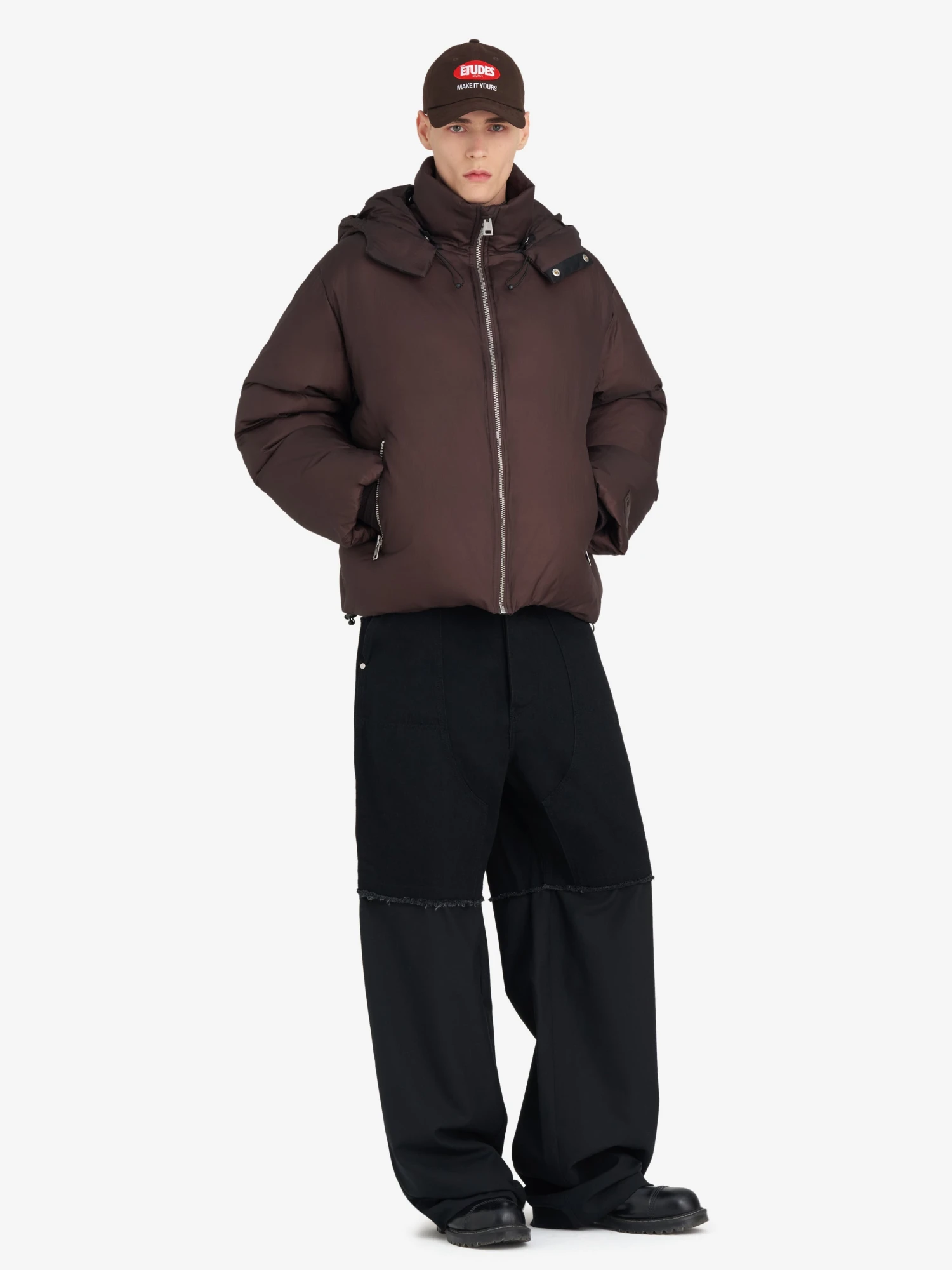 Пуховик Études Boxy Down Jacket Dk Brown