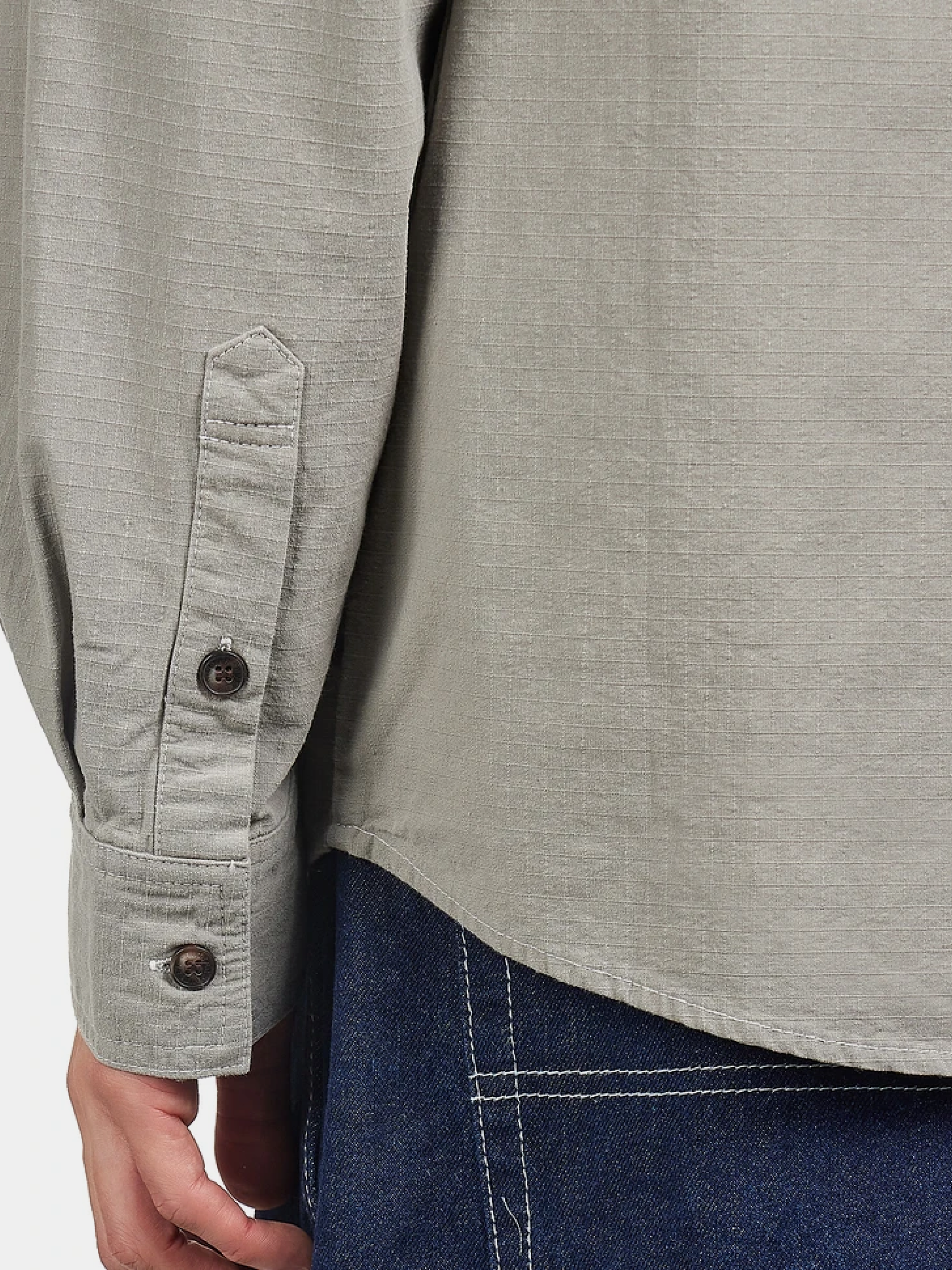 Рубашка Butter Goods Ripstop Button Up Grey