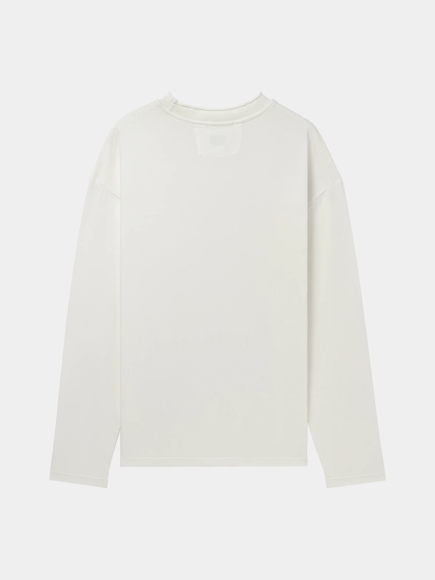 Лонгслив C.P. Company 20/1 Jersey Boxy Logo Gauze White