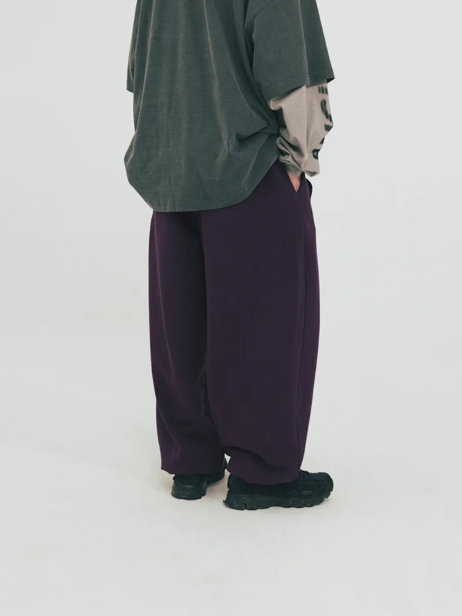 Брюки ANGLAN Loose Fit Jogger Sweat Pants Purple