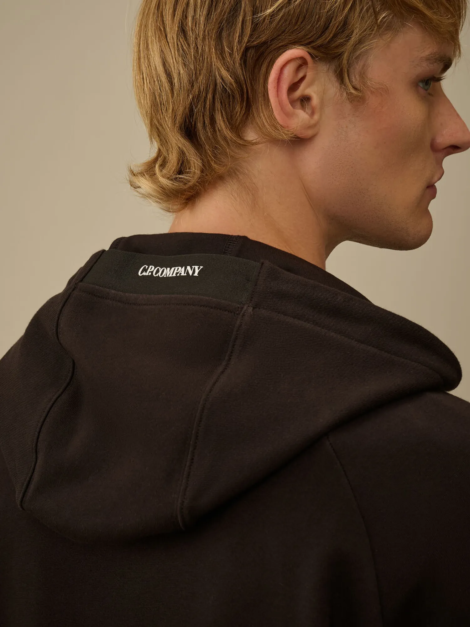 Зип-худи C.P. Company Diagonal Raised Fleece Lens Black