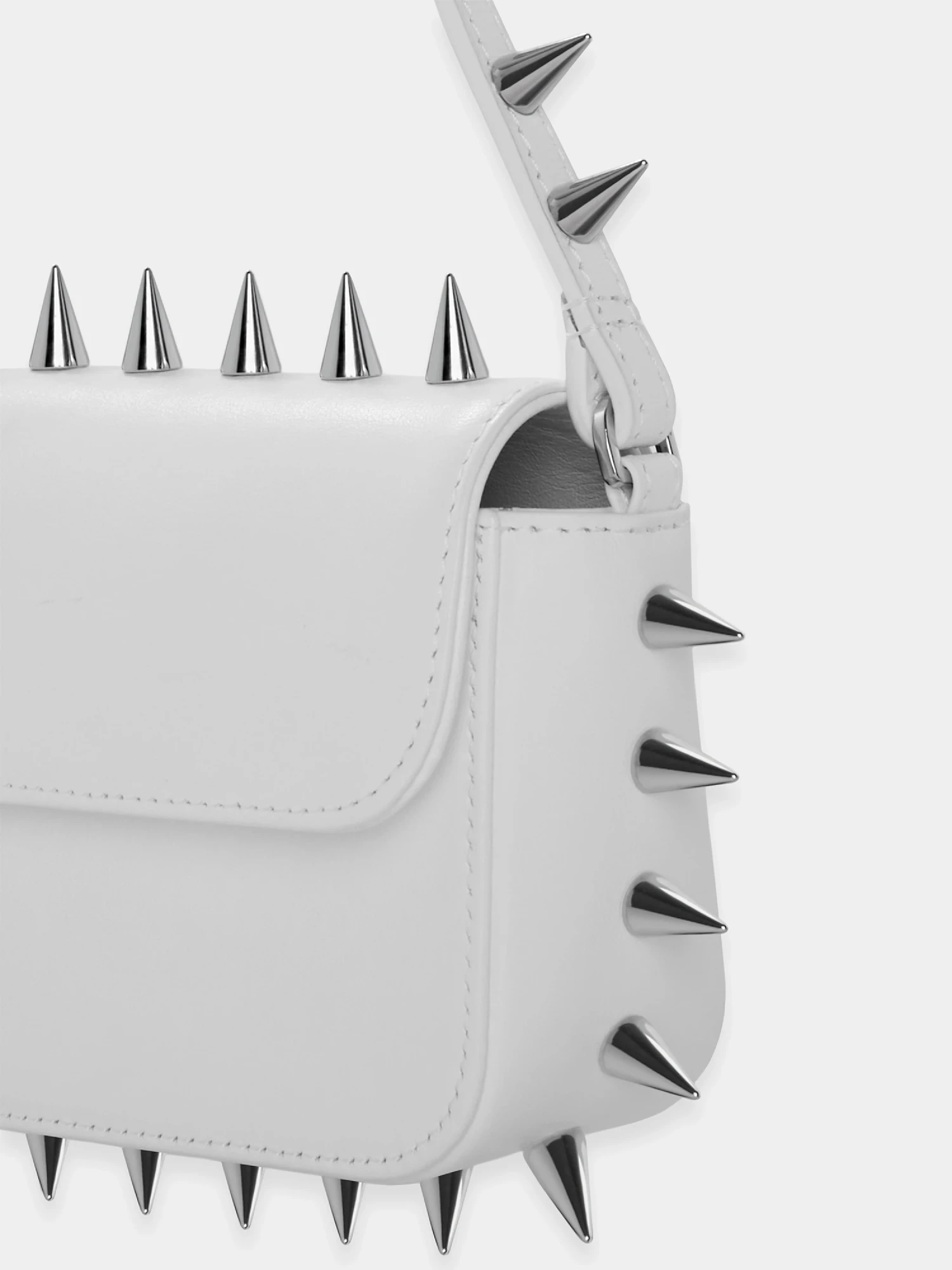 Женская сумка ABRA Spike Baguette White
