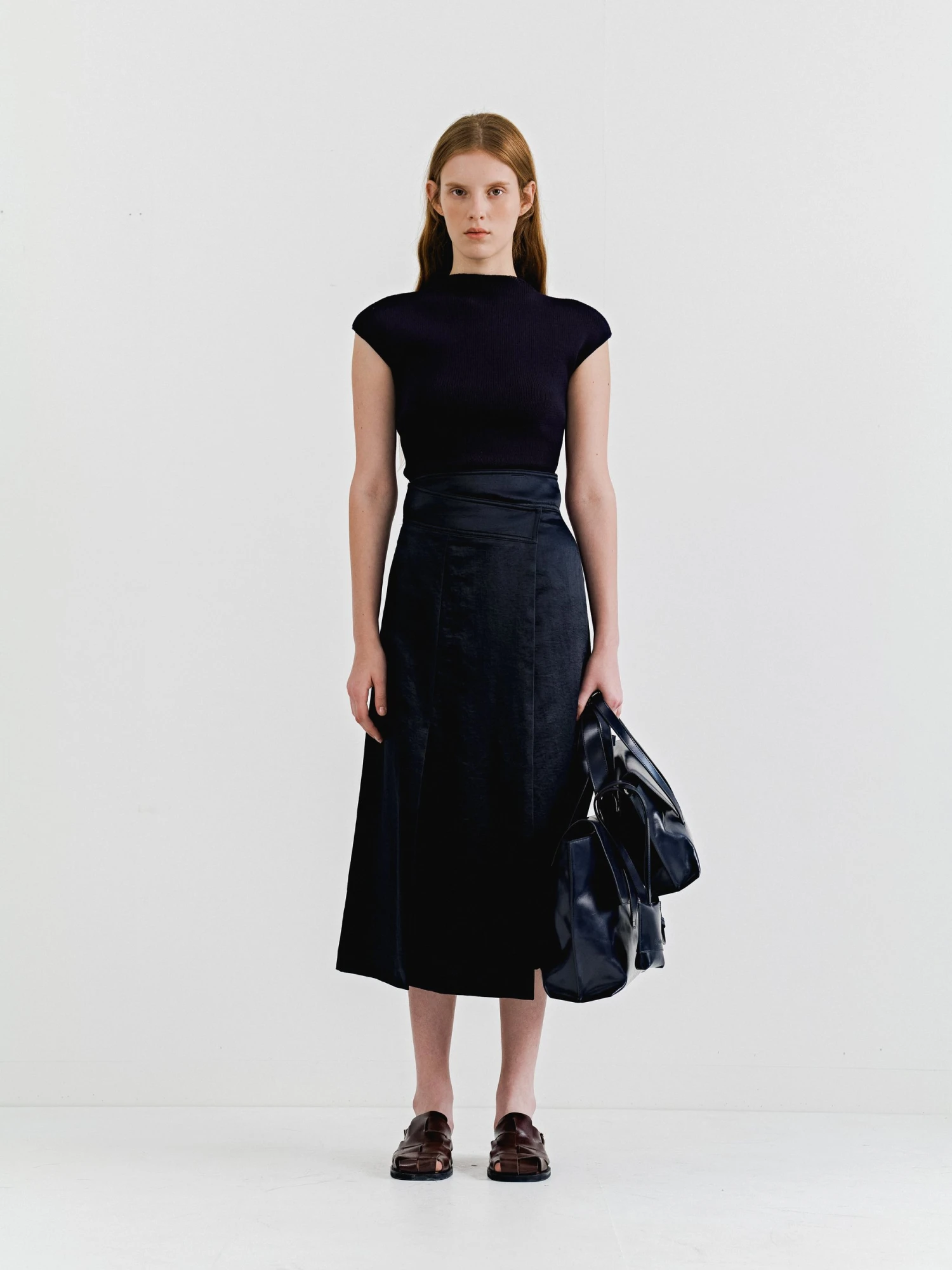 Женская юбка EPINGLER Wrap Pleats Organza Black