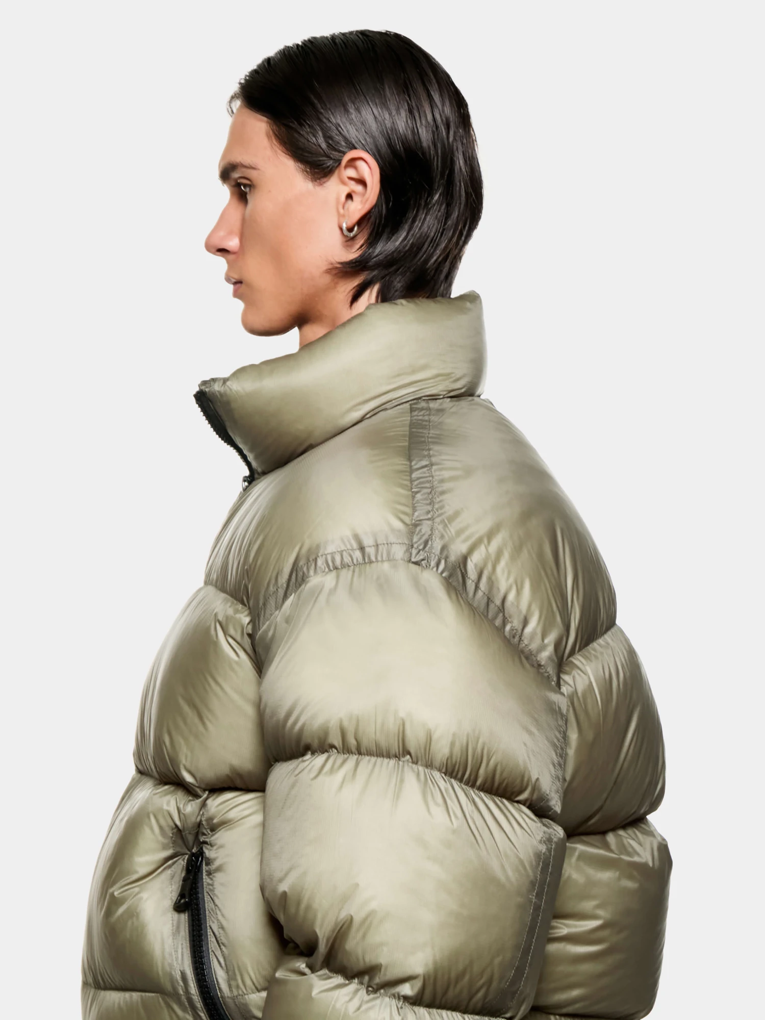 Пуховик MKI MIYUKI ZOKU Translucent Funnel Neck Bubble Sage