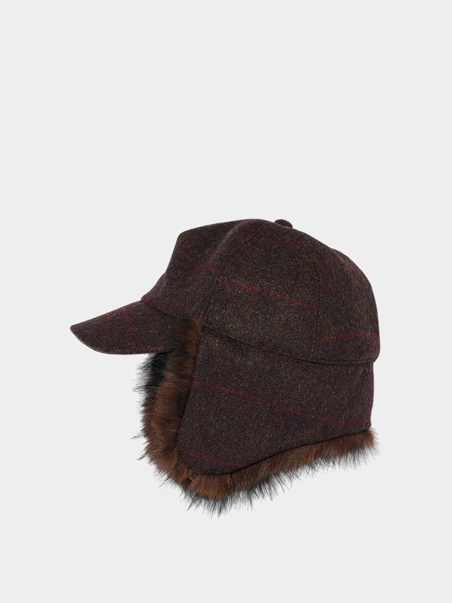 Кепка OPEN YY Faux Fur Earflap Brown