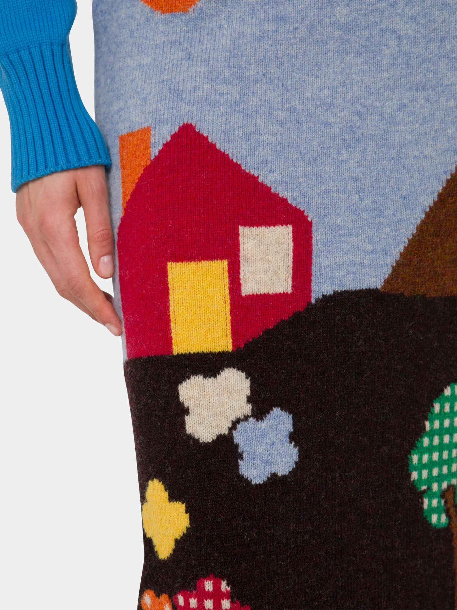 Женская юбка MOSCHINO Wool Skirt Multicolor