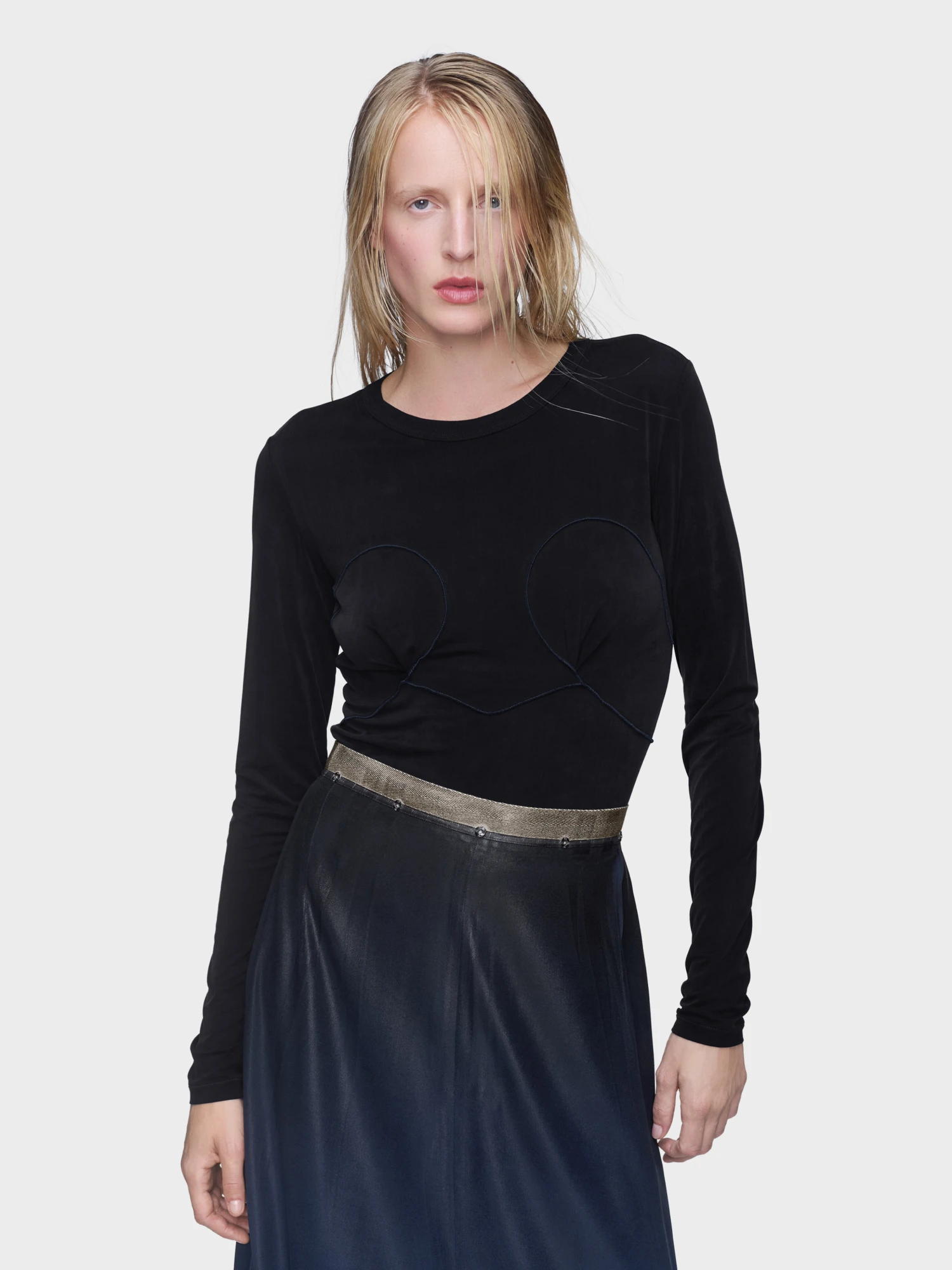 Женский лонгслив Maison Margiela Graphic Lines Black