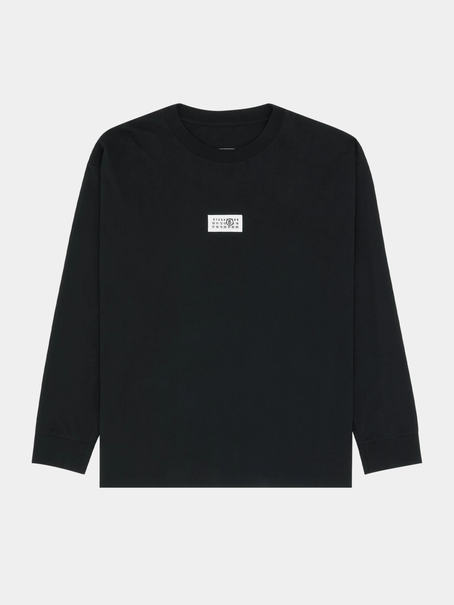 Лонгслив MM6 Maison Margiela Logo Patch Black