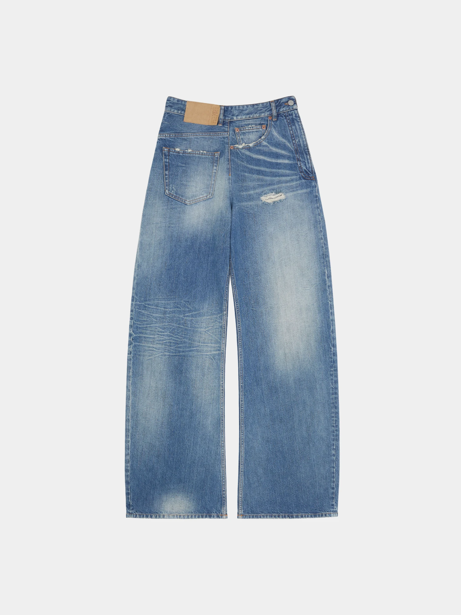 Женские джинсы MM6 Maison Margiela Reverse 5-Pocket Wide-Leg Medium Blue