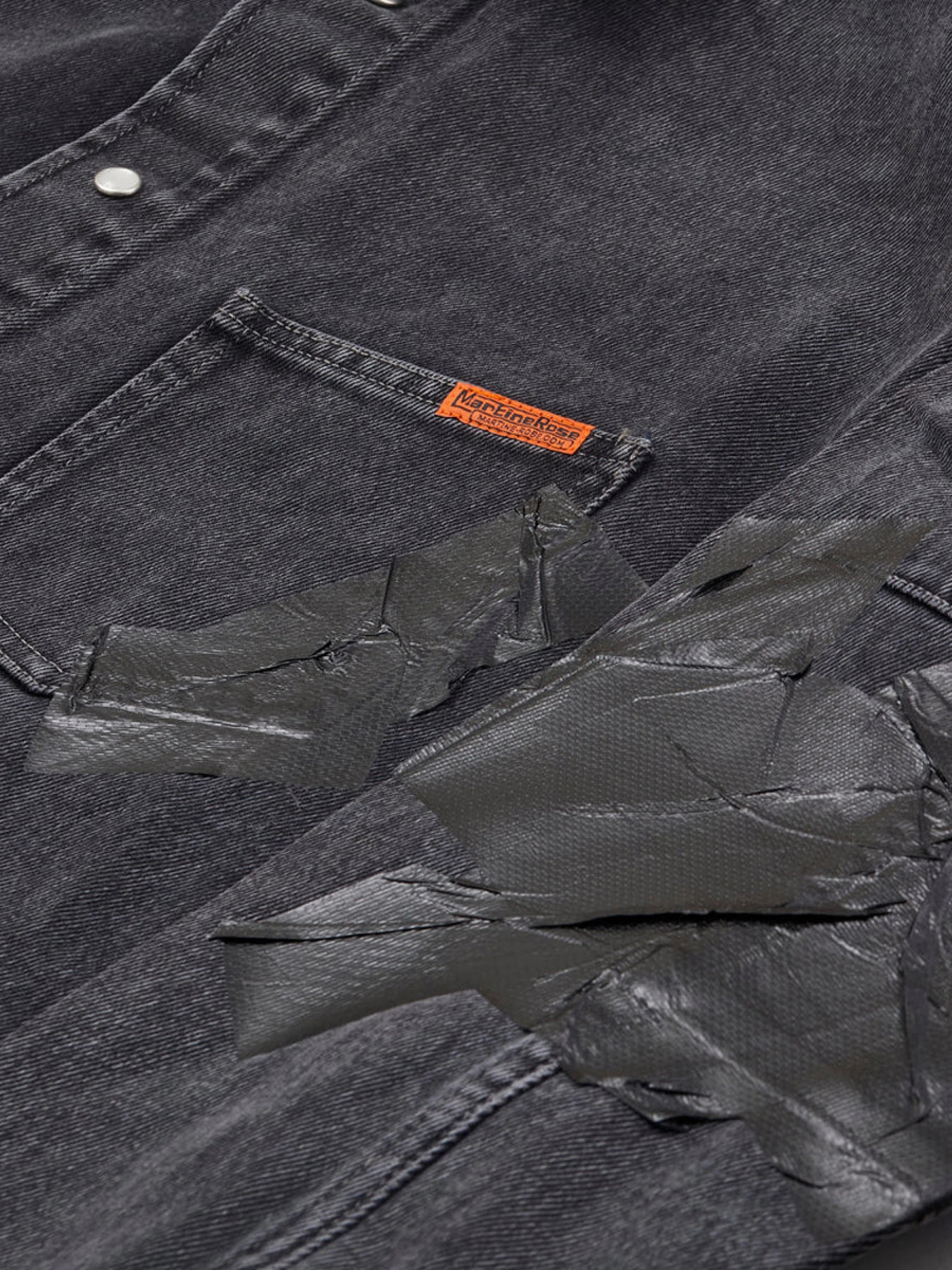Рубашка Martine Rose Denim Overshirt Black Wash